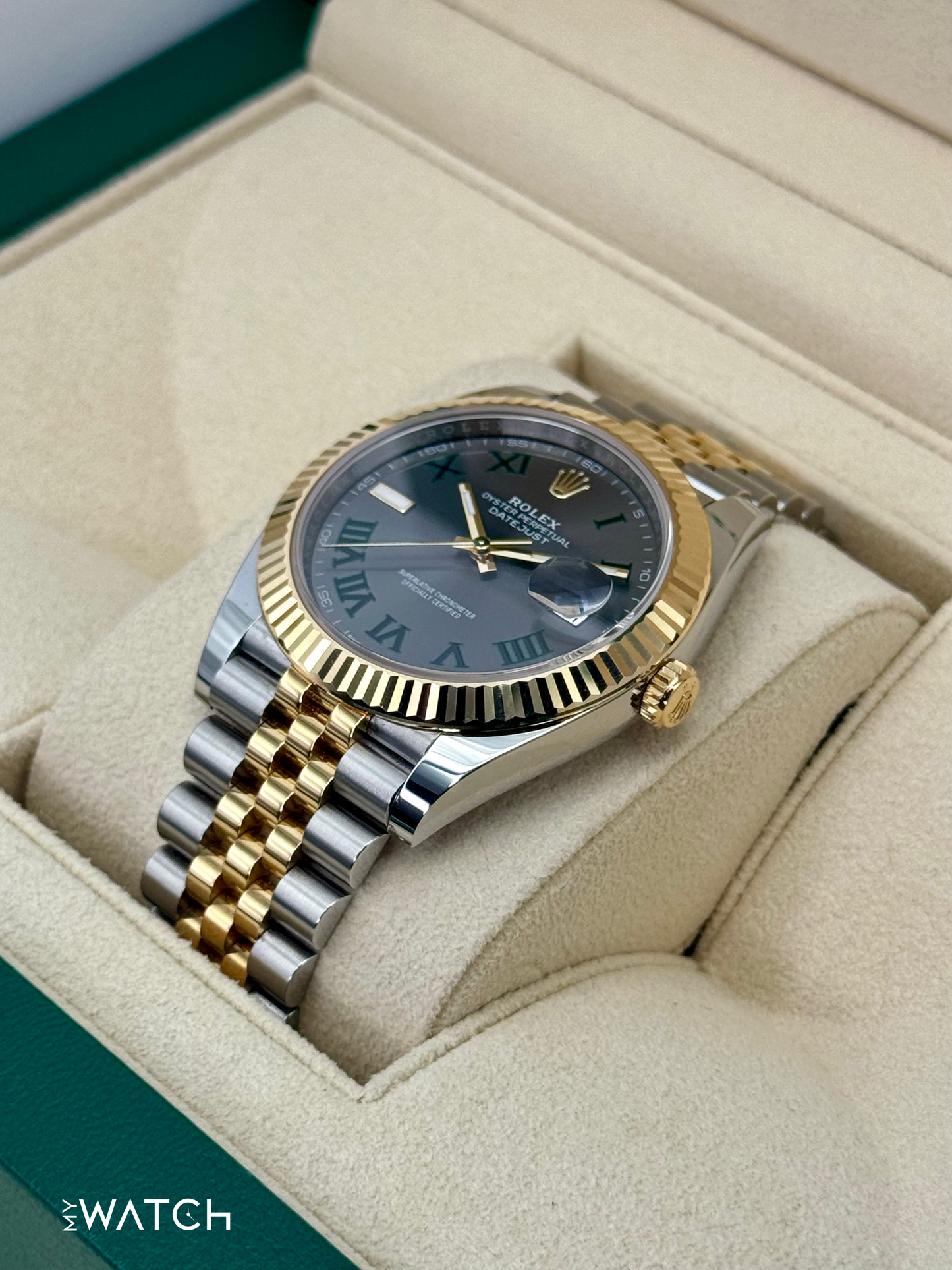 2024 Rolex Datejust 41mm 126333 Two-Tone Jubilee Wimbledon Dial