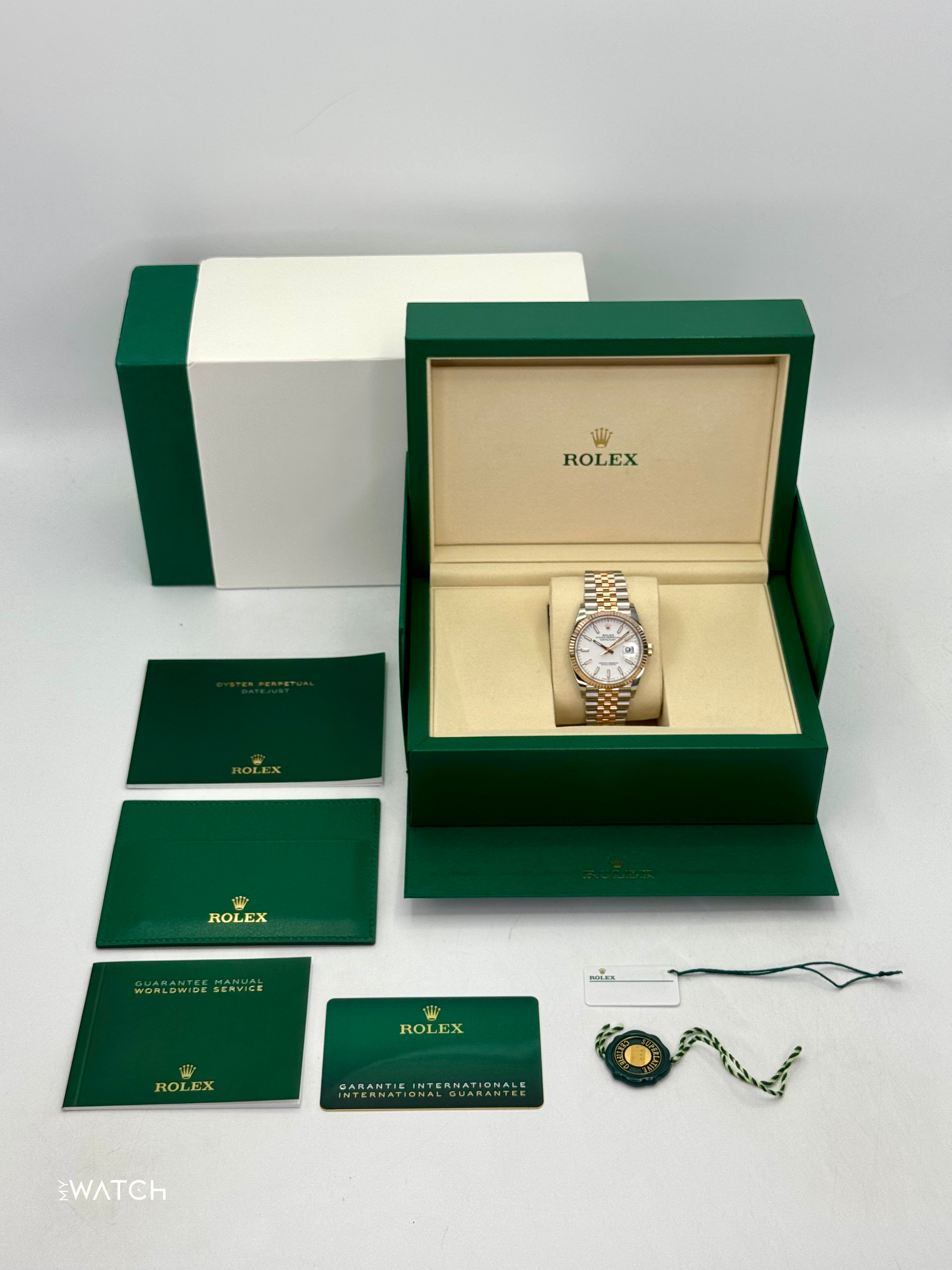 NEW 2025 Rolex Datejust 36mm 126231 Two-Tone Jubilee White Dial - MyWatchLLC