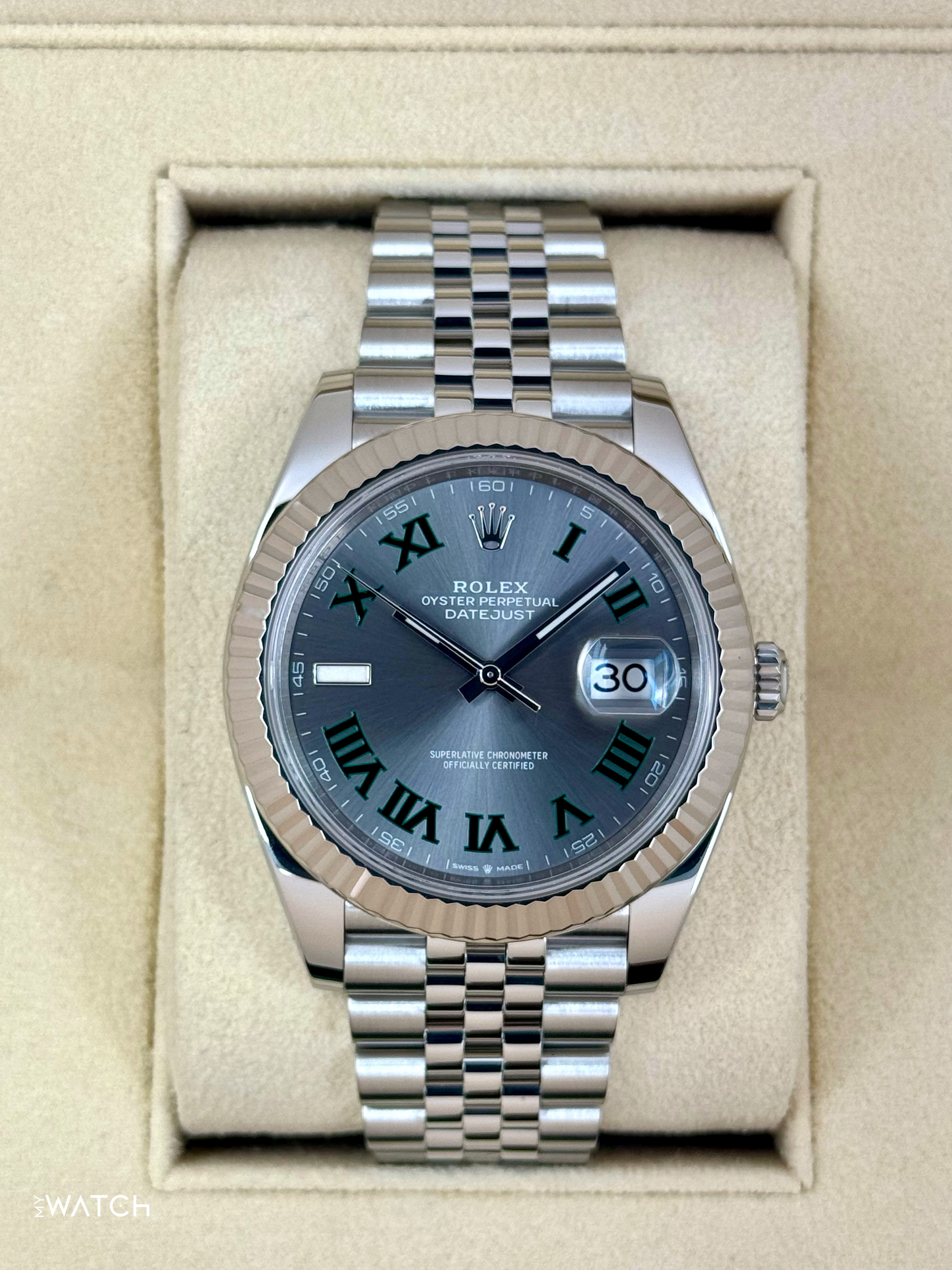 2023 Rolex Datejust 41mm 126334 Jubilee Wimbledon Dial - MyWatchLLC
