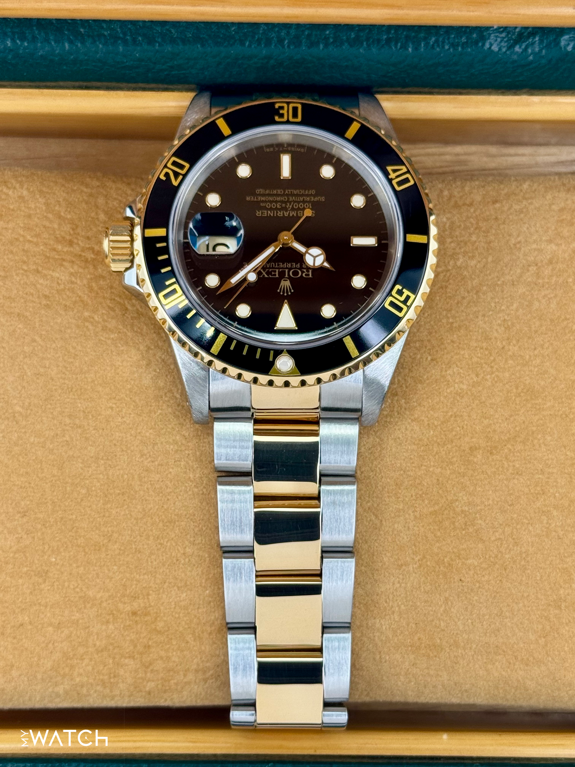 1991 Rolex Submariner 40mm 16613LN Two-Tone Black Dial - MyWatchLLC