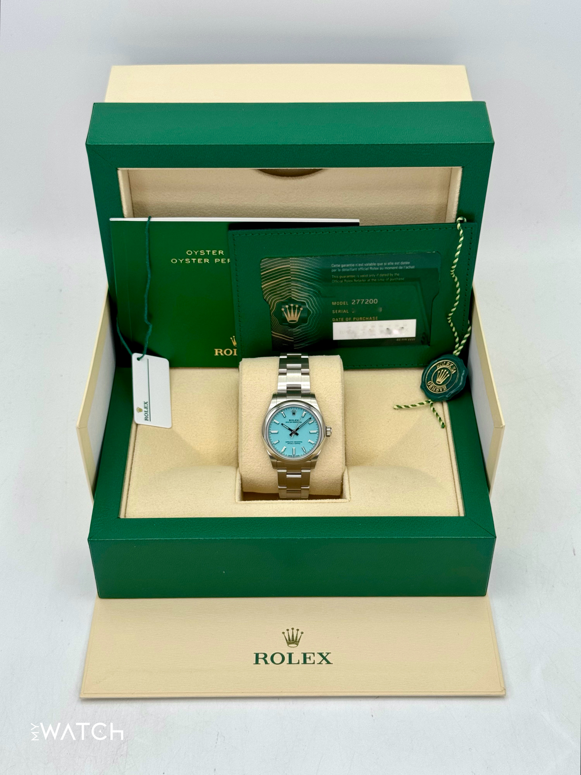 2023 Rolex Oyster Perpetual 31mm 277200 Turquoise Tiffany Blue Dial - MyWatchLLC