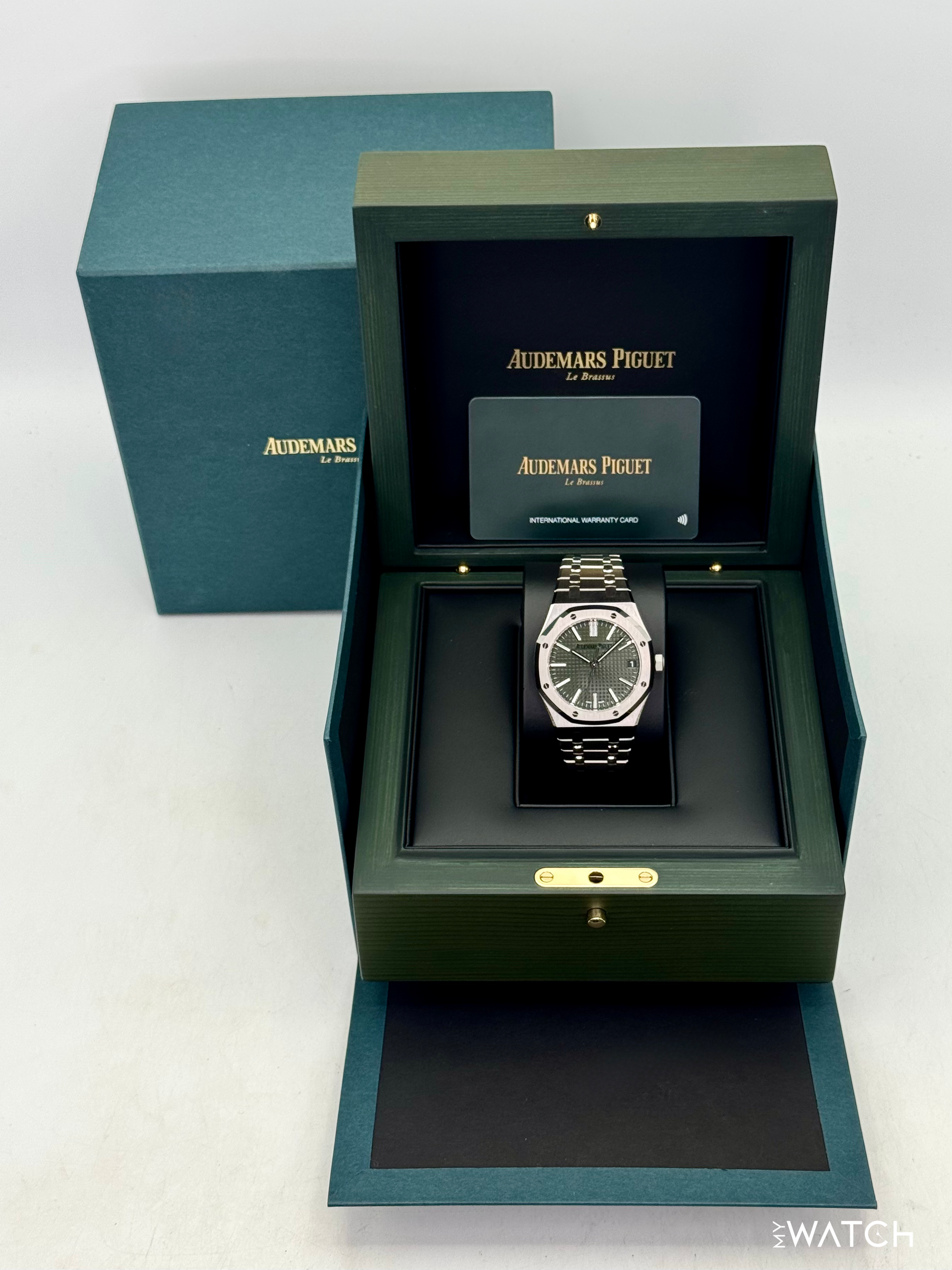 2025 Audemars Piguet Royal Oak 41mm 15510ST Stainless Steel Green Dial - MyWatchLLC
