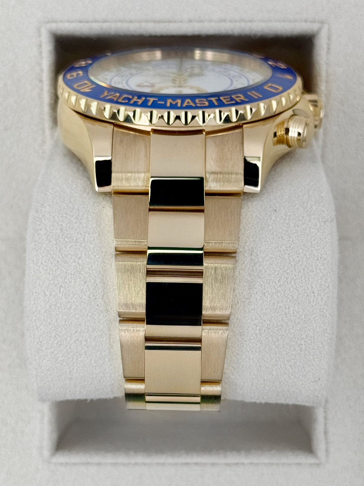2022 Rolex Yacht-Master II 44mm 116688 18K Yellow Gold White Dial - MyWatchLLC
