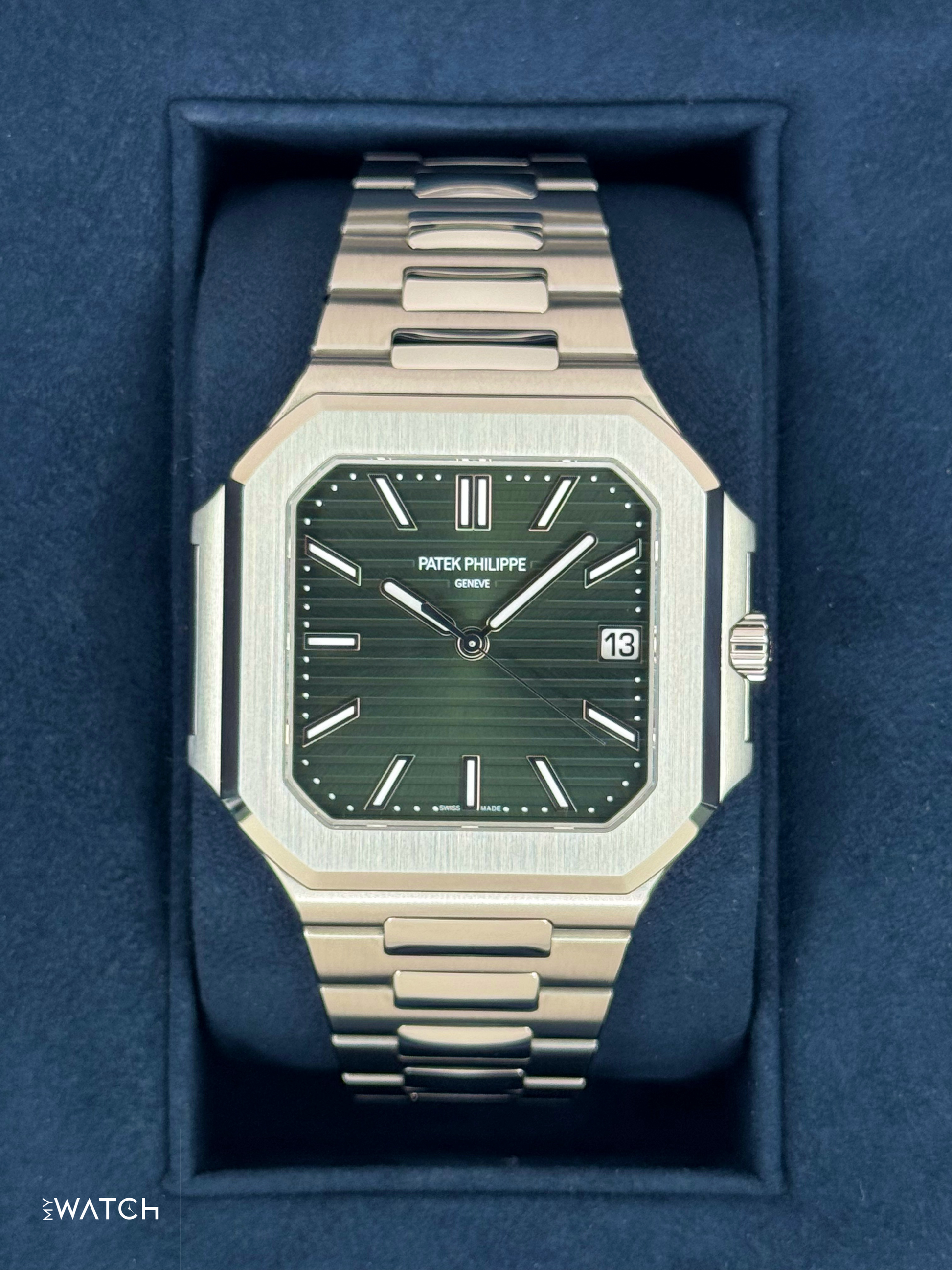 NEW 2025 Patek Philippe Cubitus 45mm 5821 Stainless Steel Green Dial - MyWatchLLC