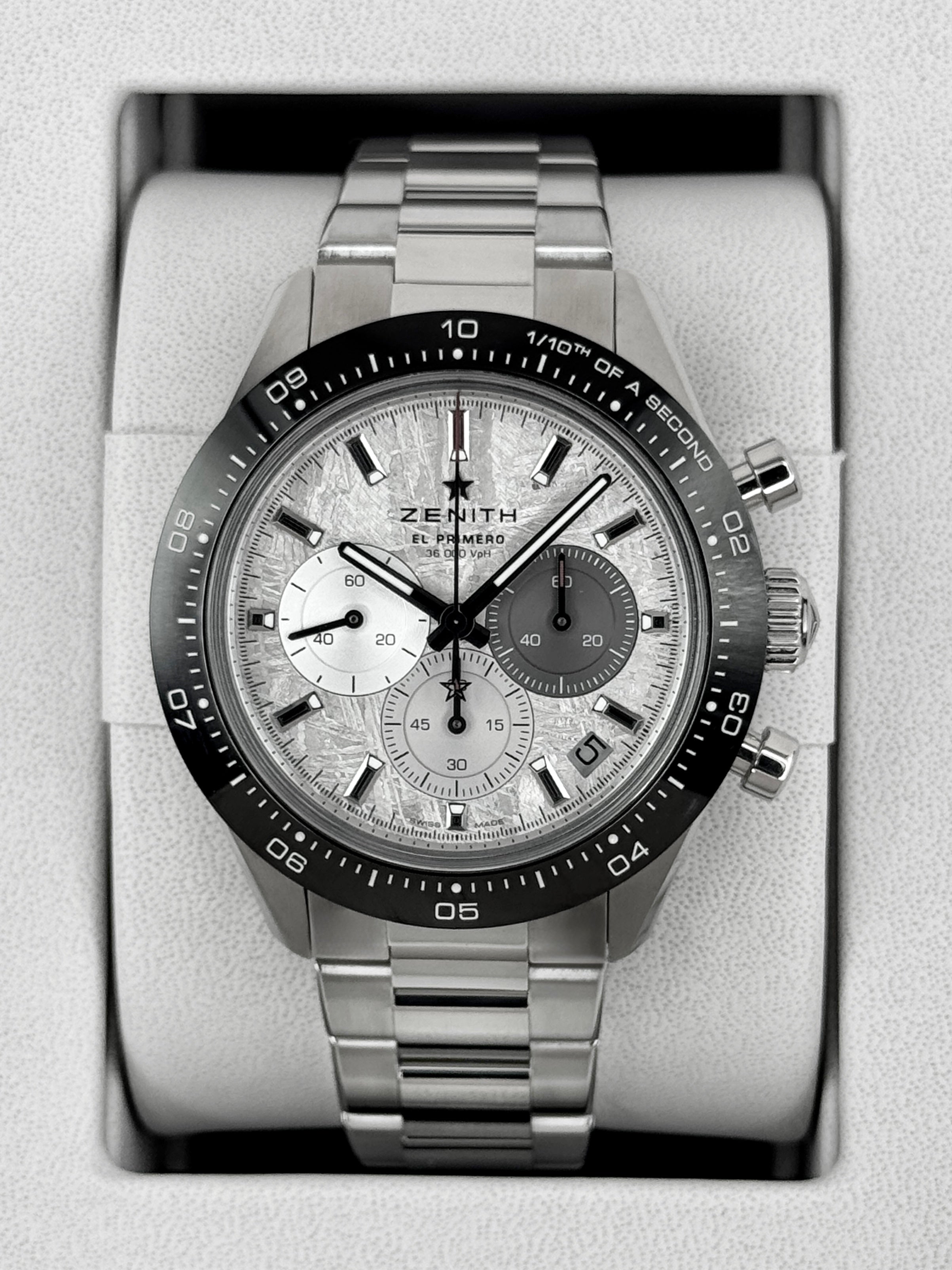メルリル 2026 Zenith Sport 41mm 03.3120.3600/76.M3100 Stainless Steel Meteorite