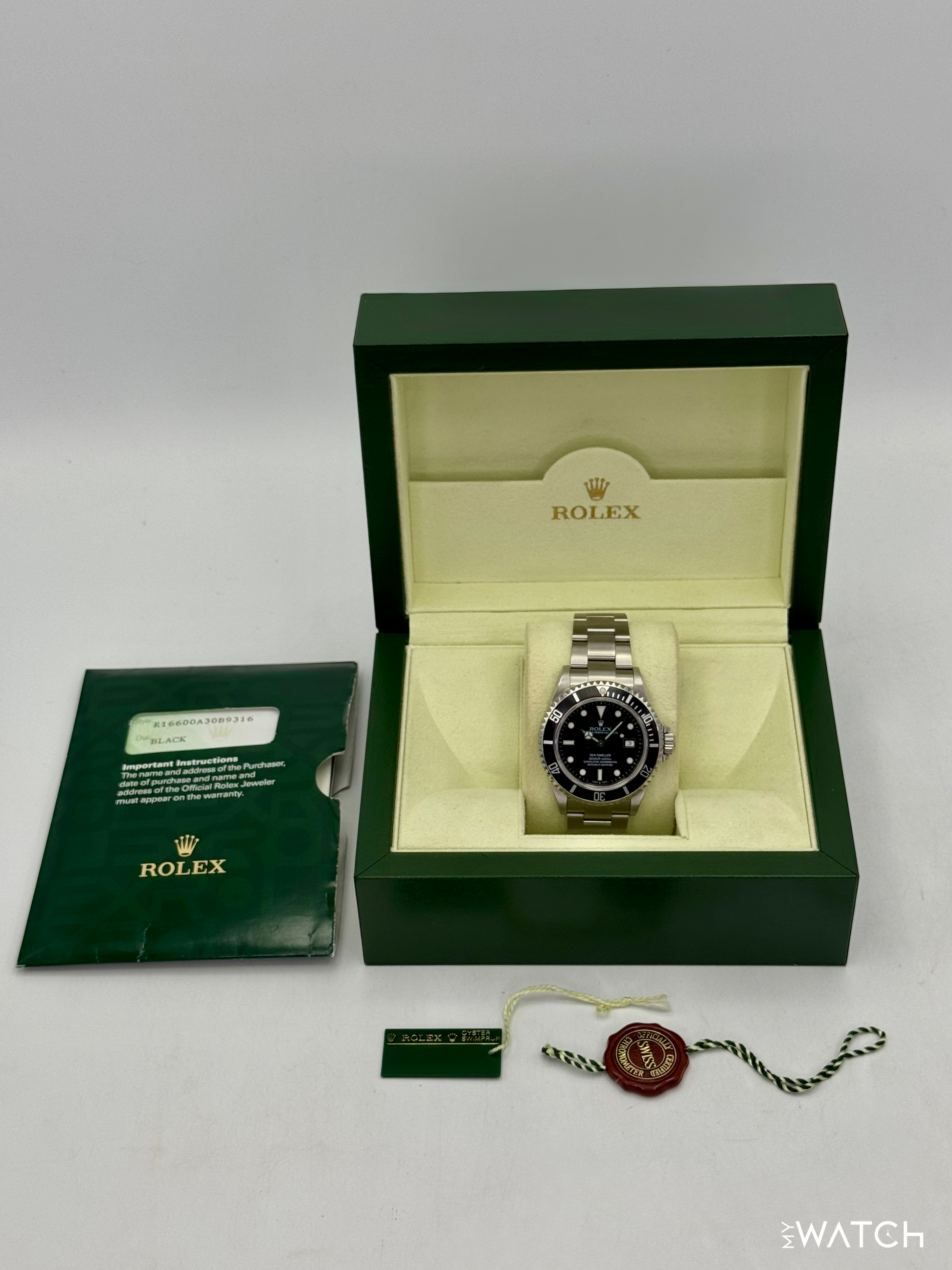 2007 Rolex Sea-Dweller 40mm 16600 Stainless Steel Black Dial "Collectors Set" - MyWatchLLC