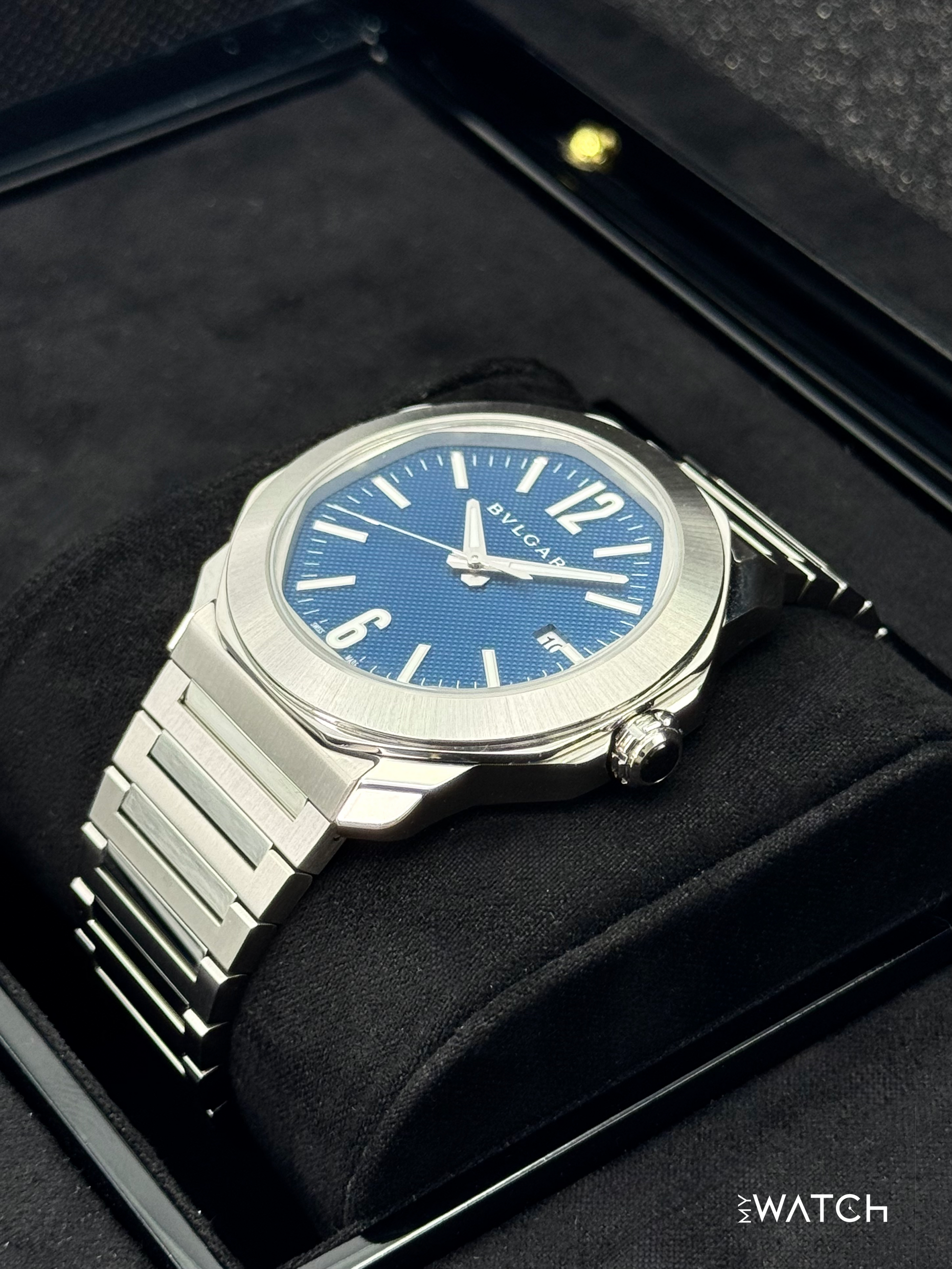 2025 Bvlgari Octo Roma 41mm 103739 Stainless Steel Blue Dial - MyWatchLLC