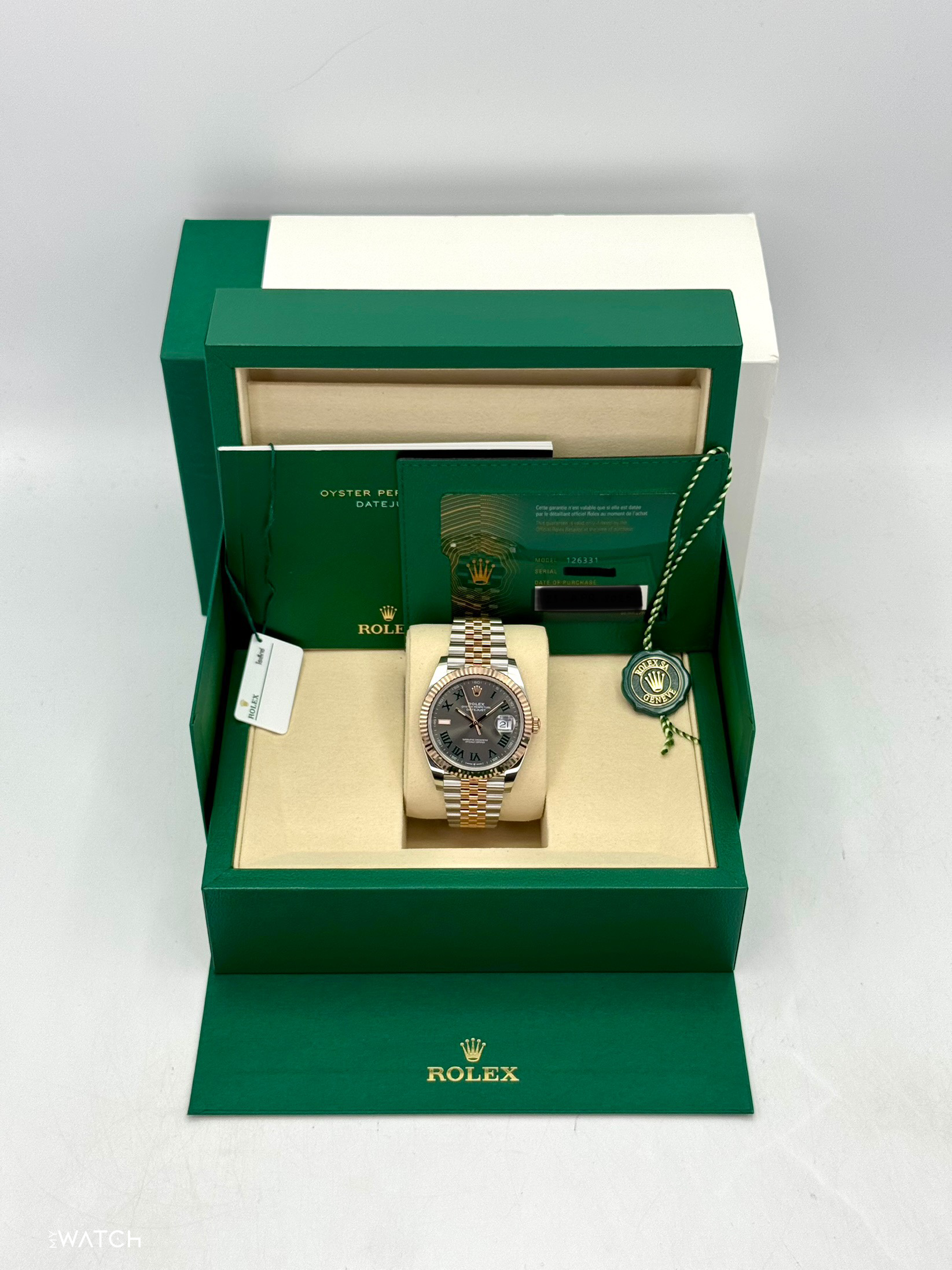 NEW 2025 Rolex Datejust 41mm 126331 Two-Tone Jubilee Wimbledon Dial (STICKERED) - MyWatchLLC