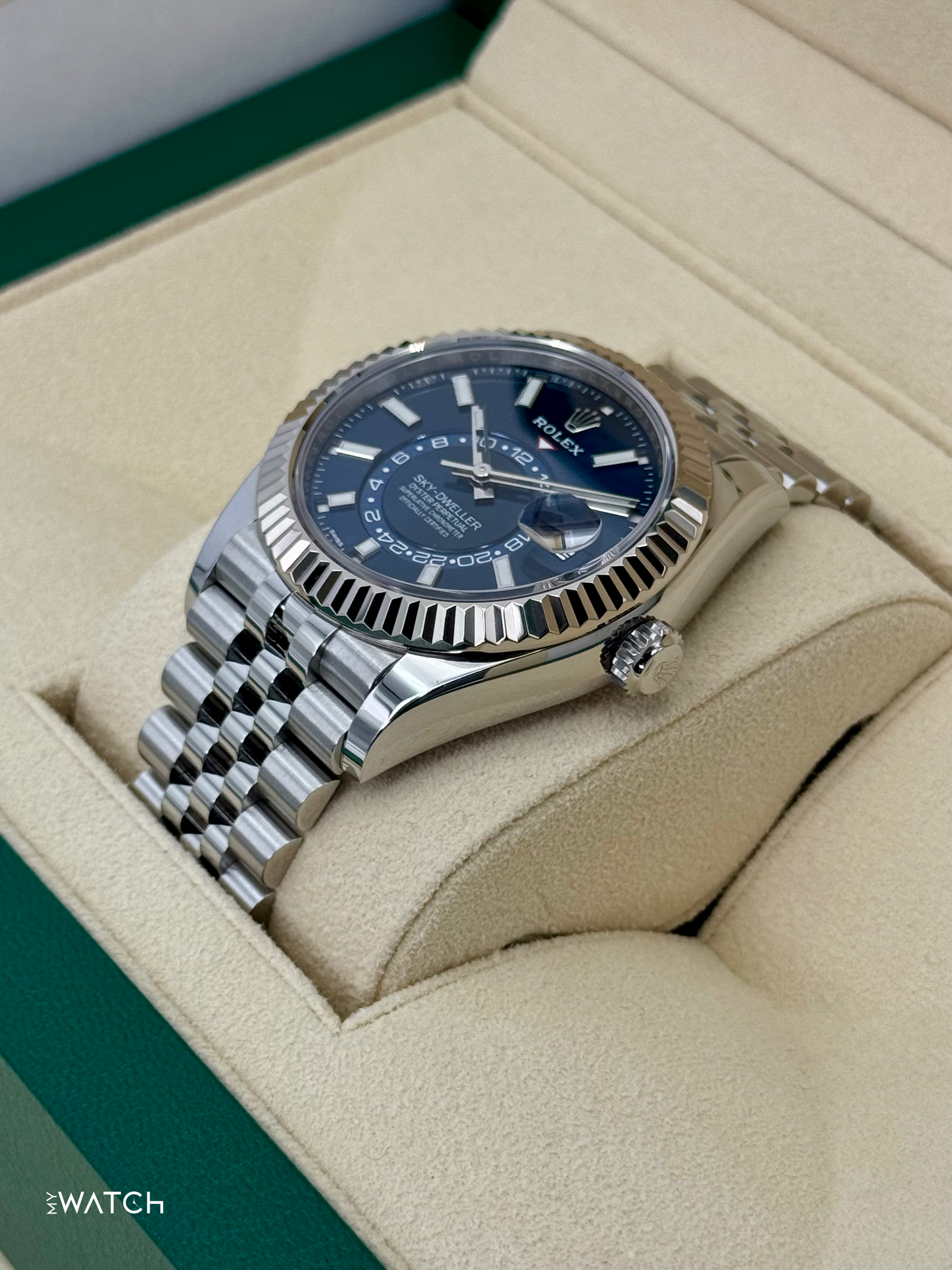 2022 Rolex Sky-Dweller 42mm 326934 Jubilee Blue Dial - MyWatchLLC