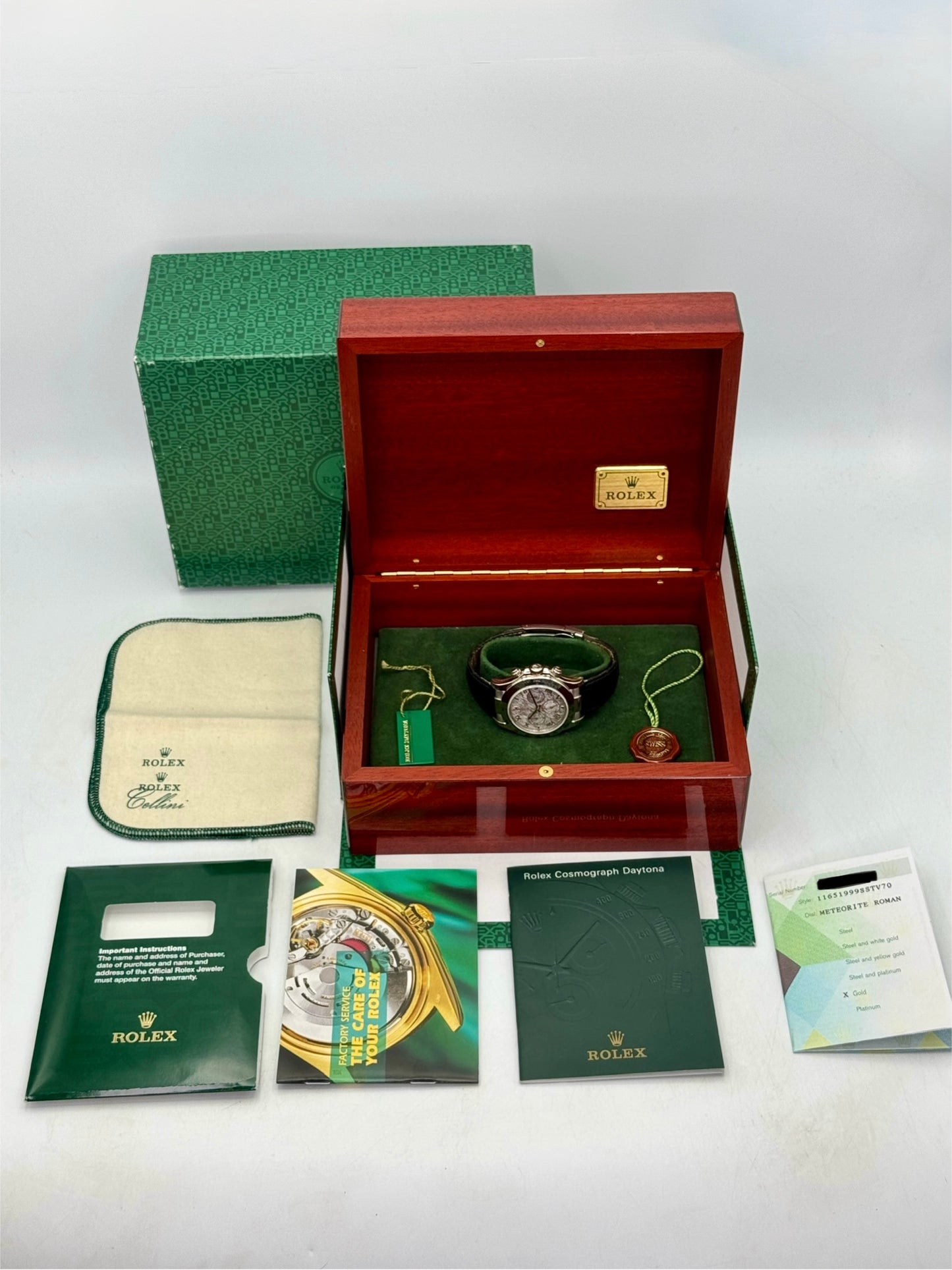 2003 Rolex Daytona 40mm 116519 White Gold Meteorite Dial
