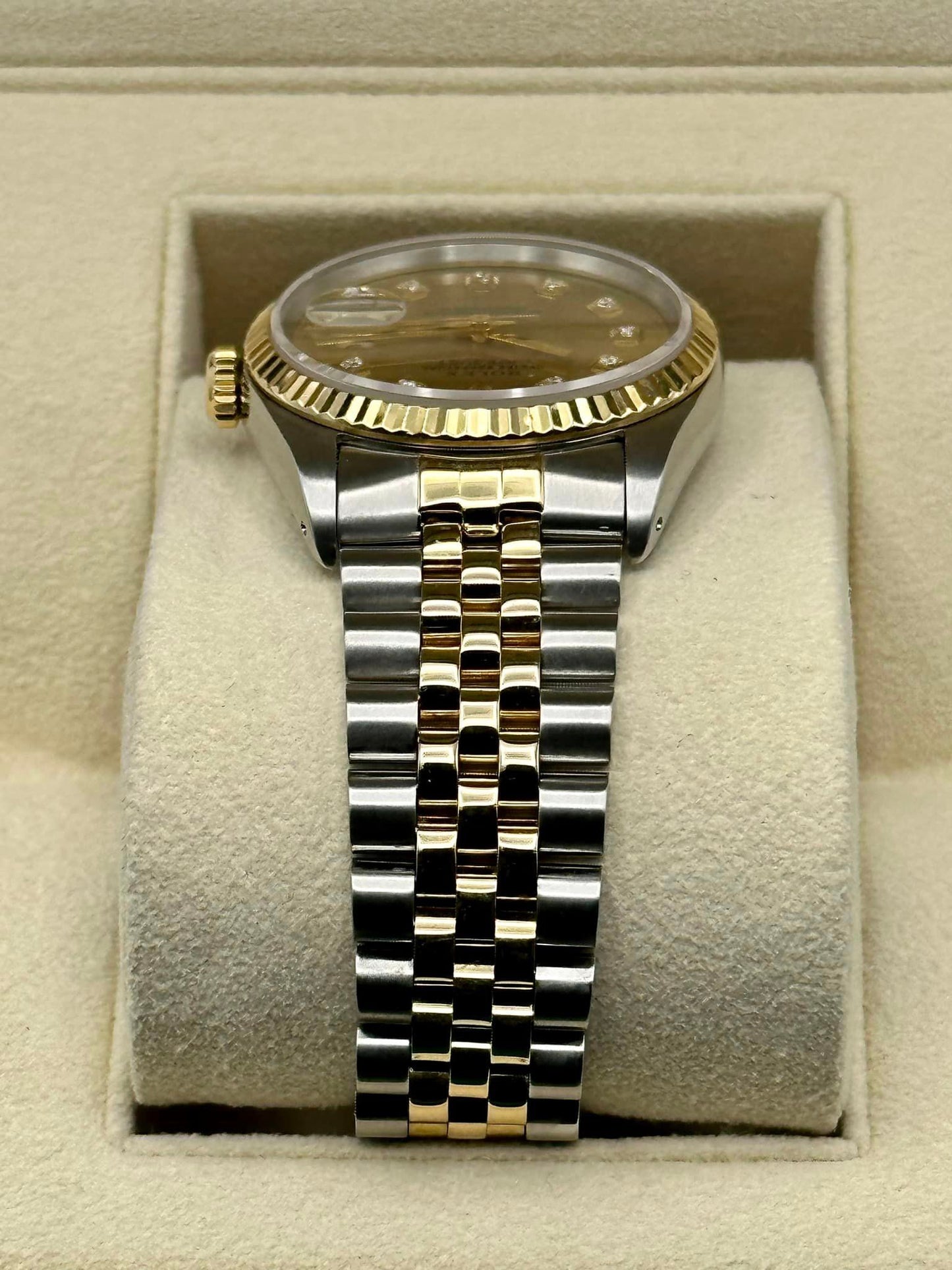 Rolex Datejust 36mm 16233 Two-Tone Champagne Diamond Dial Jubilee - MyWatchLLC
