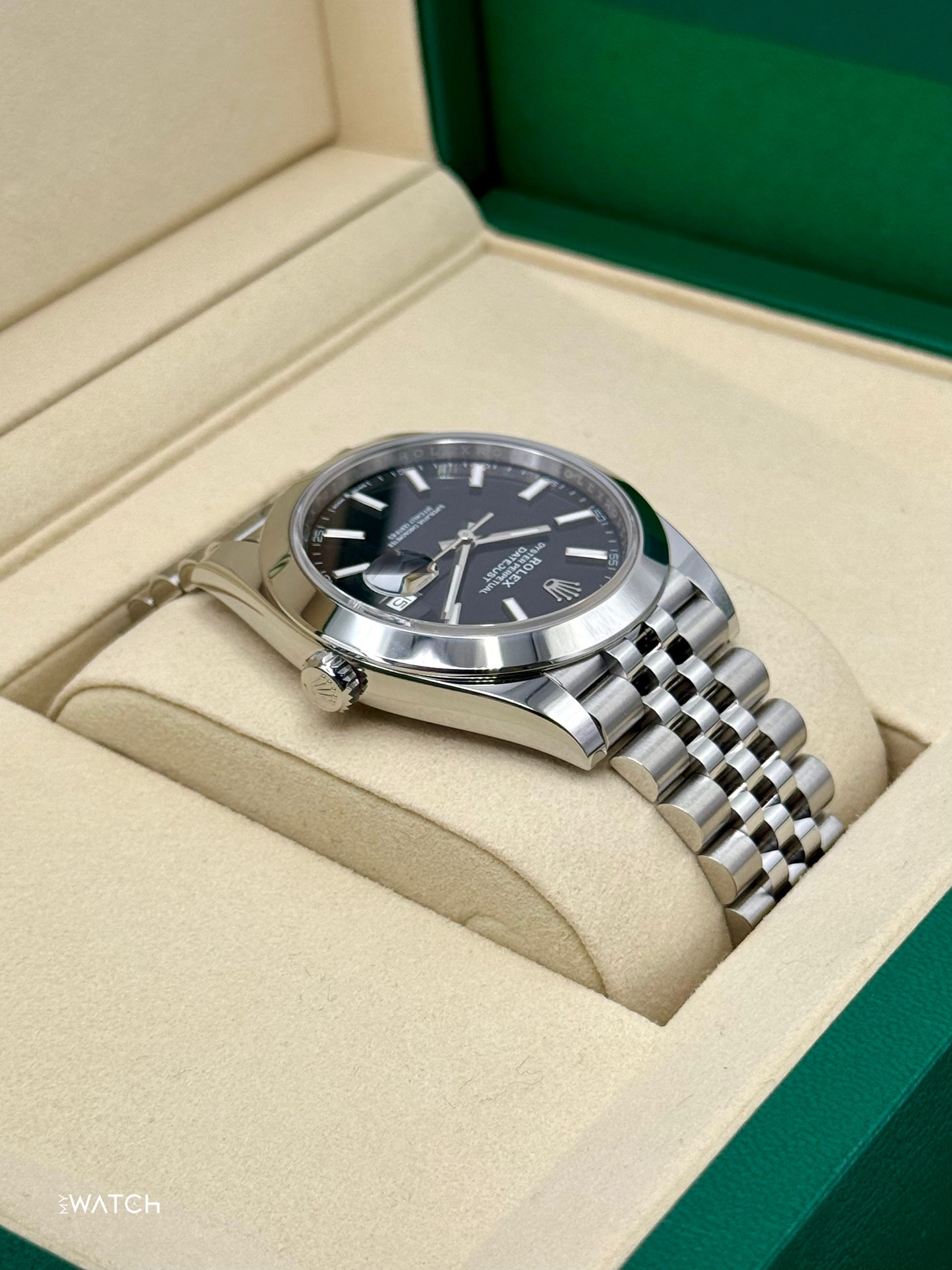 NEW 2025 Rolex Datejust 41mm 126300 Stainless Steel Jubilee Black Dial - MyWatchLLC