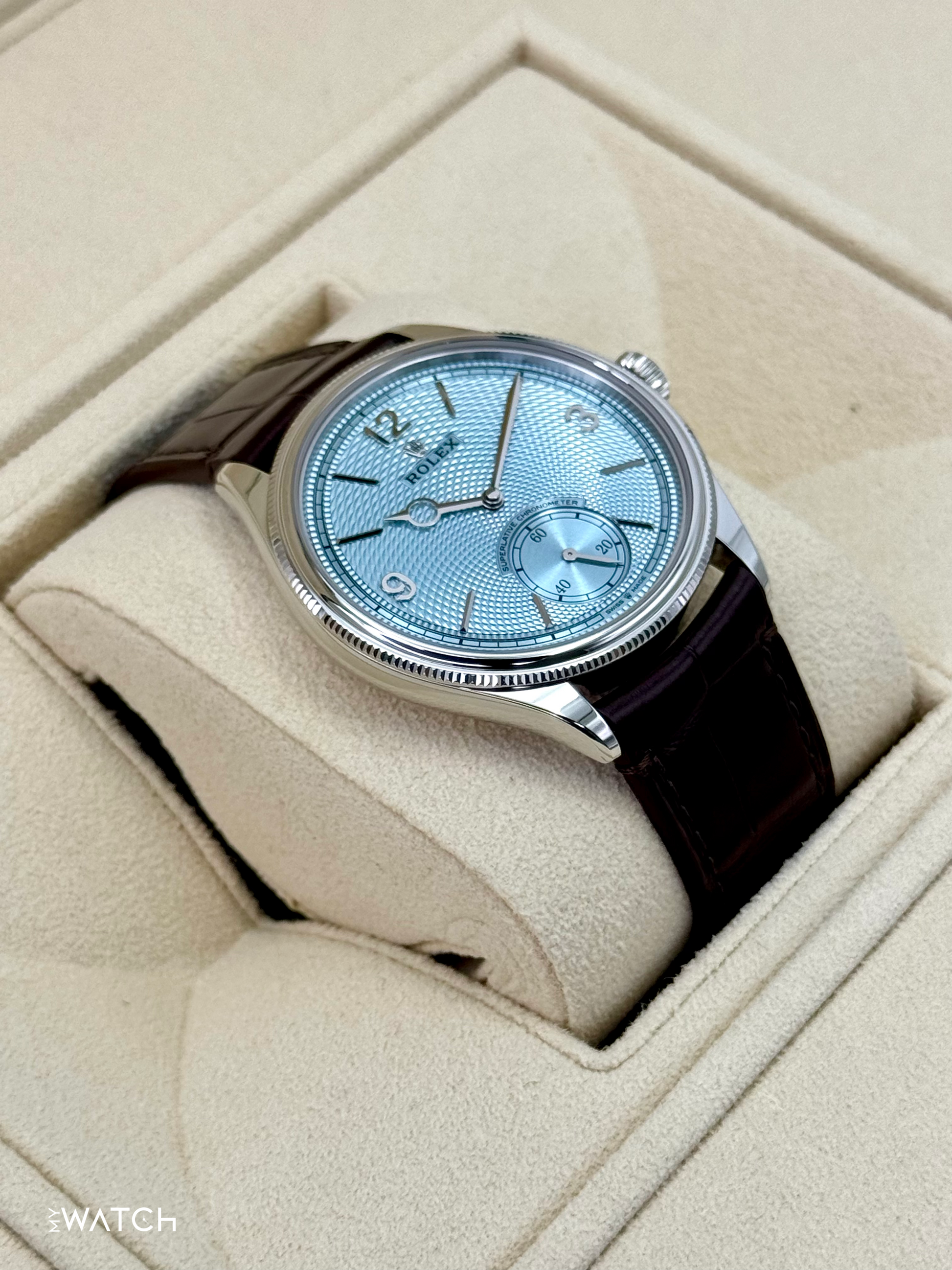 NEW 2025 Rolex 1908 39mm 52506 Platinum Ice Blue Dial - MyWatchLLC