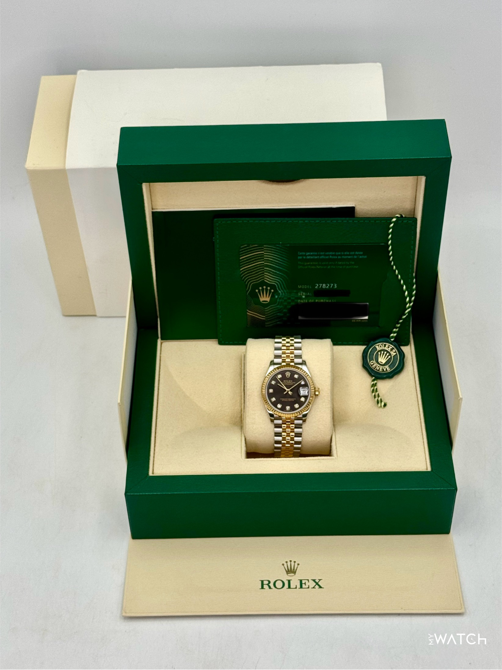 2021 Rolex Datejust 31mm 278273 Two-Tone Rhodium Diamond Dial - MyWatchLLC