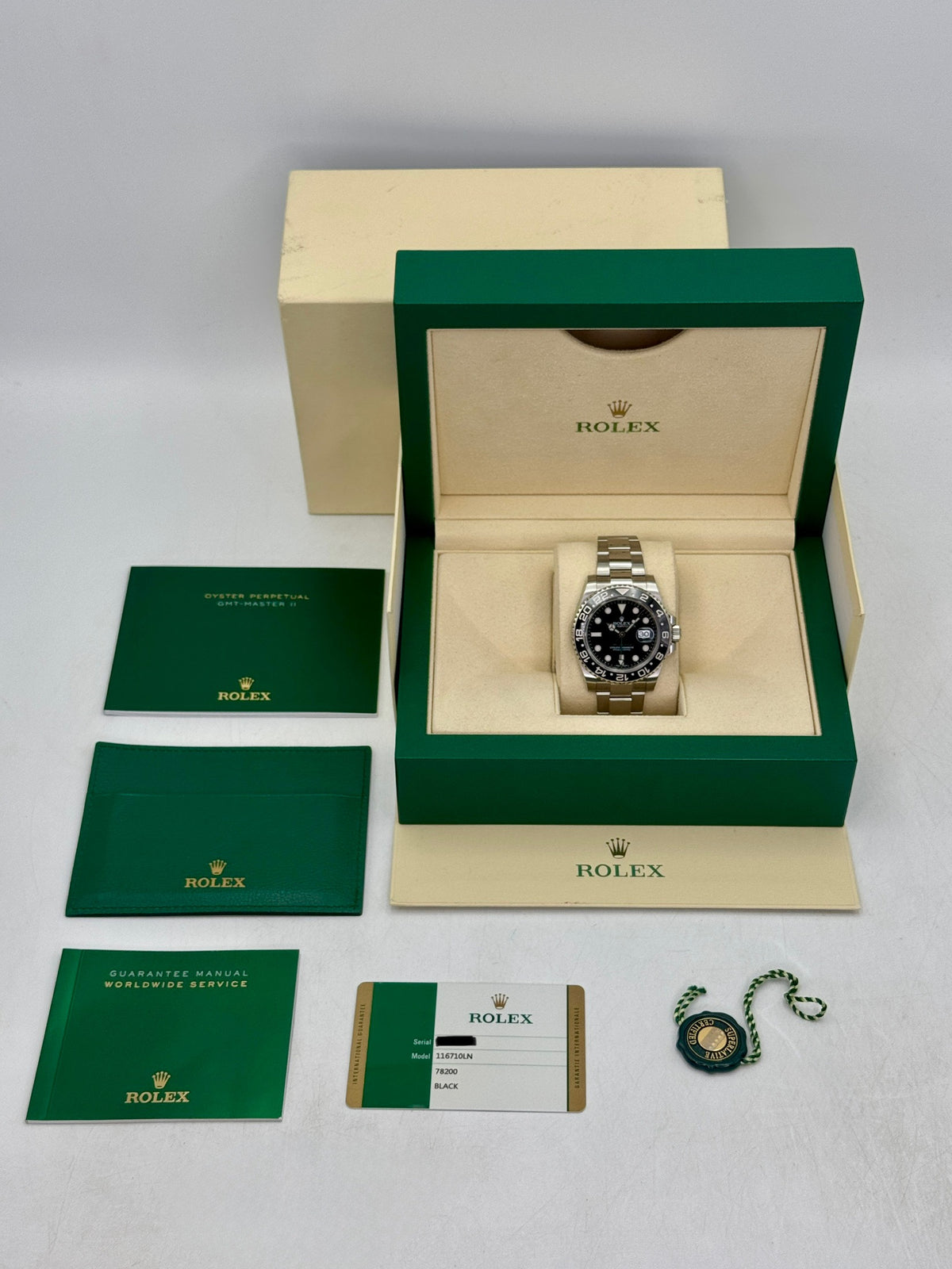 2016 Rolex GMT-Master II 40mm 116710LN Stainless Steel Black Dial