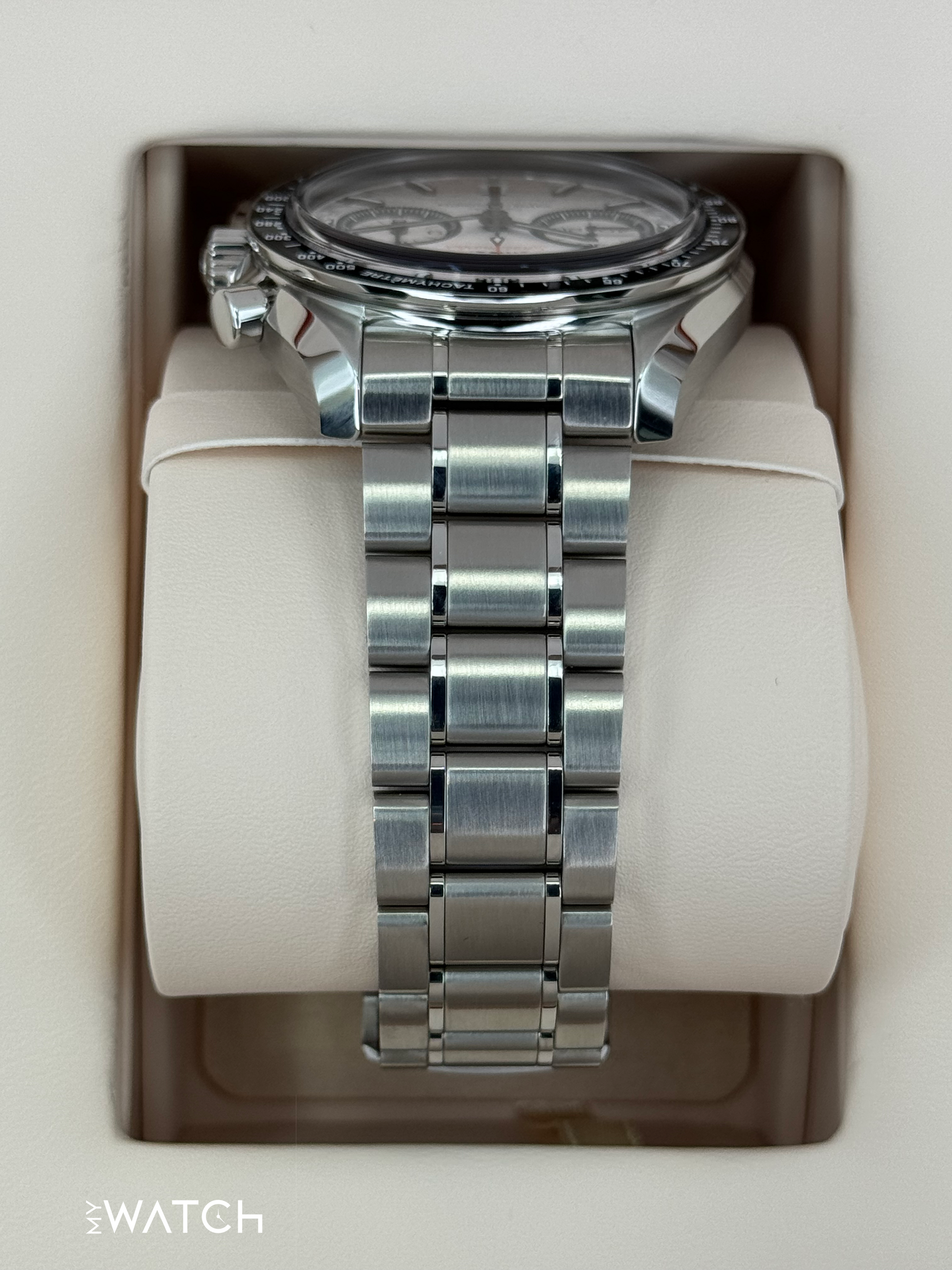 NEW 2025 Omega Speeedmaster Racing 44.2mm 329.30.44.51.04.001 White Dial - MyWatchLLC