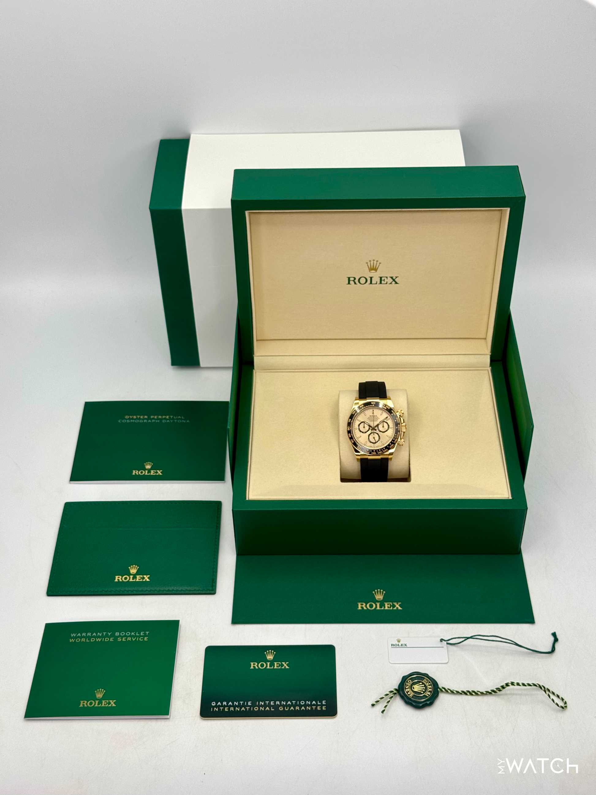 NEW 2026 Rolex Daytona 40mm 126518LN Yellow Gold Oysterflex Champagne Dial - MyWatchLLC