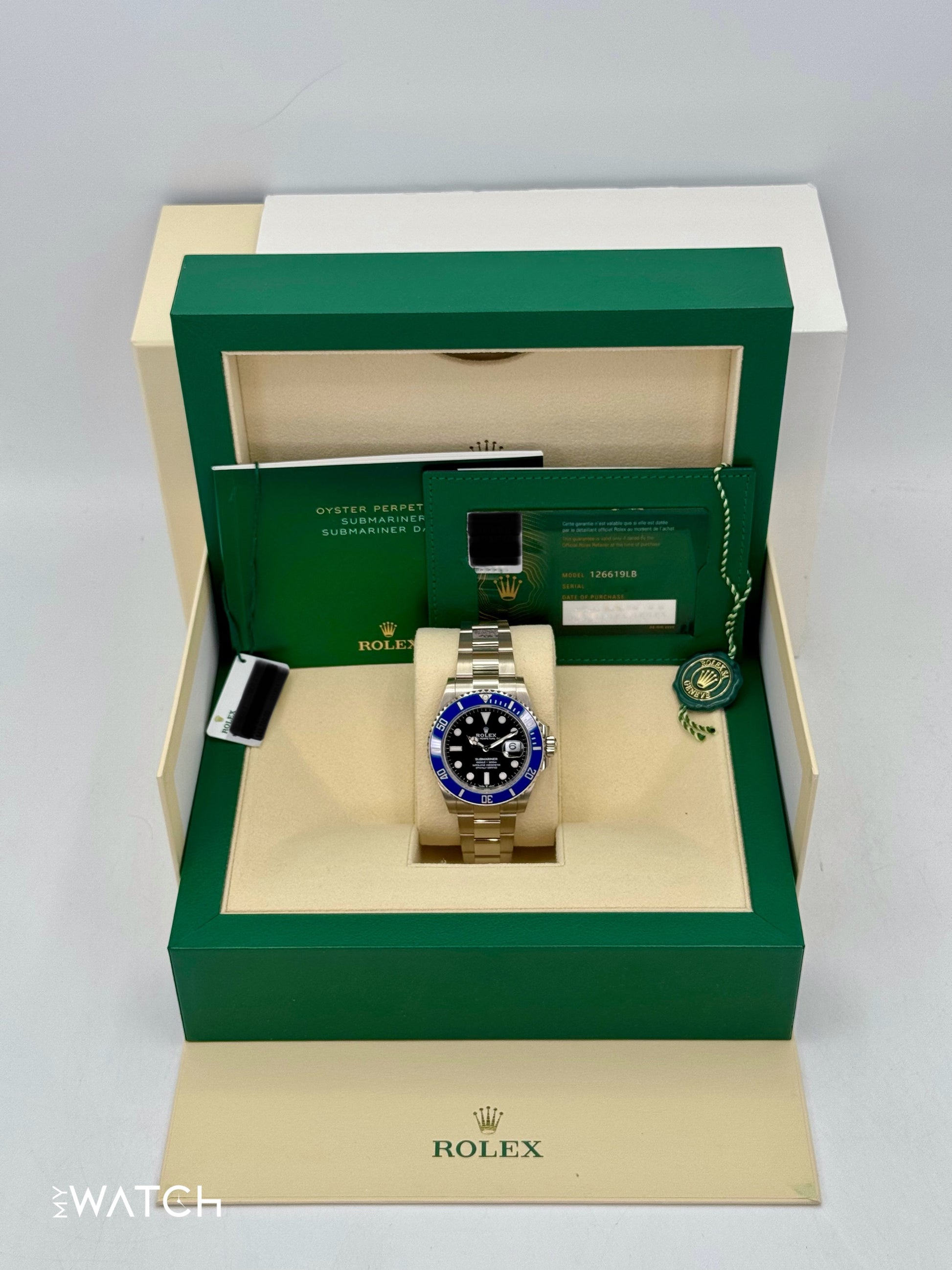 2024 Rolex Submariner “Cookie Monster ” 41mm 126619LB White Gold Black Dial - MyWatchLLC