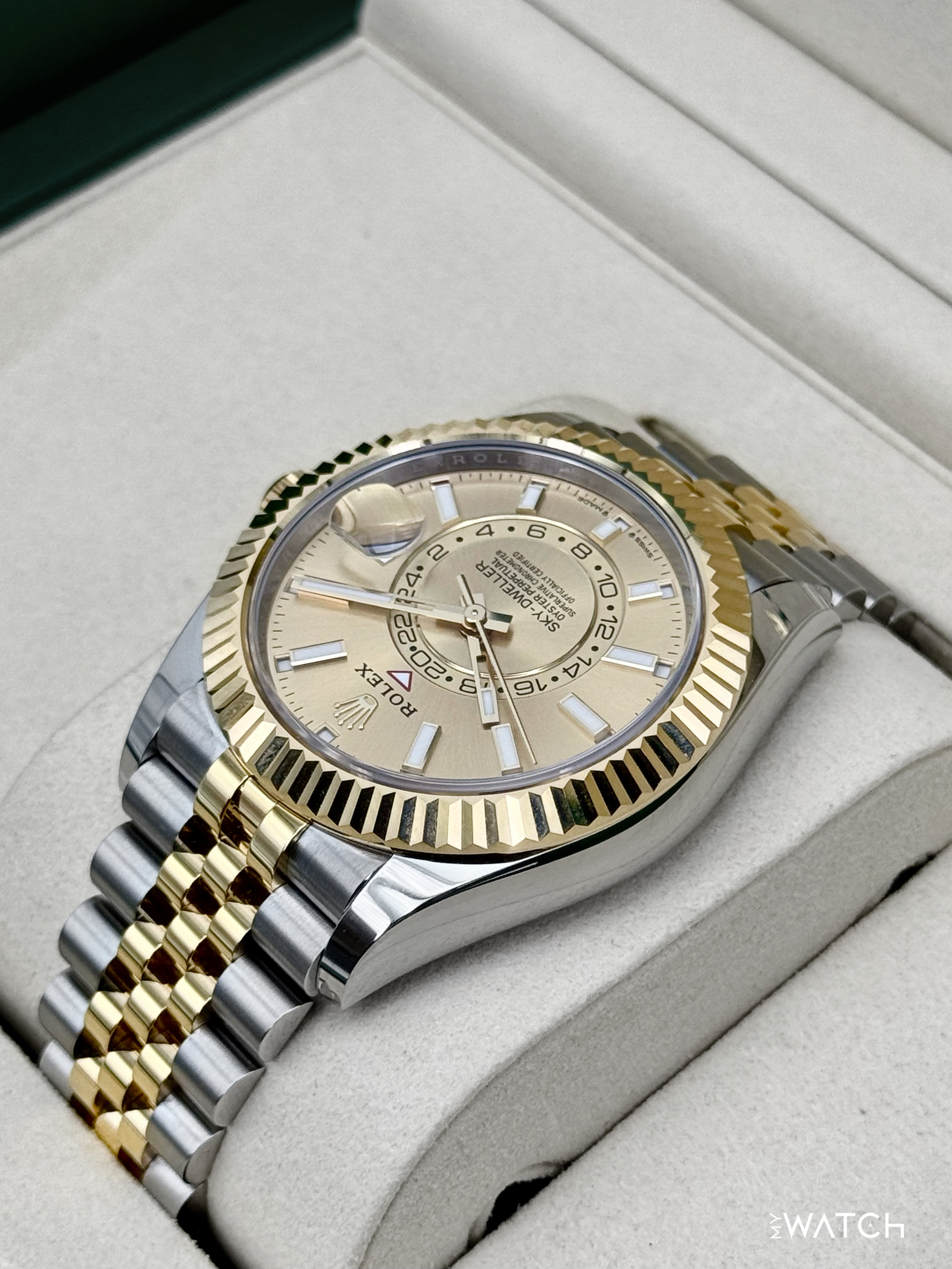 NEW 2025 Rolex Sky-Dweller 42mm 336933 Jubilee Champagne Dial - MyWatchLLC