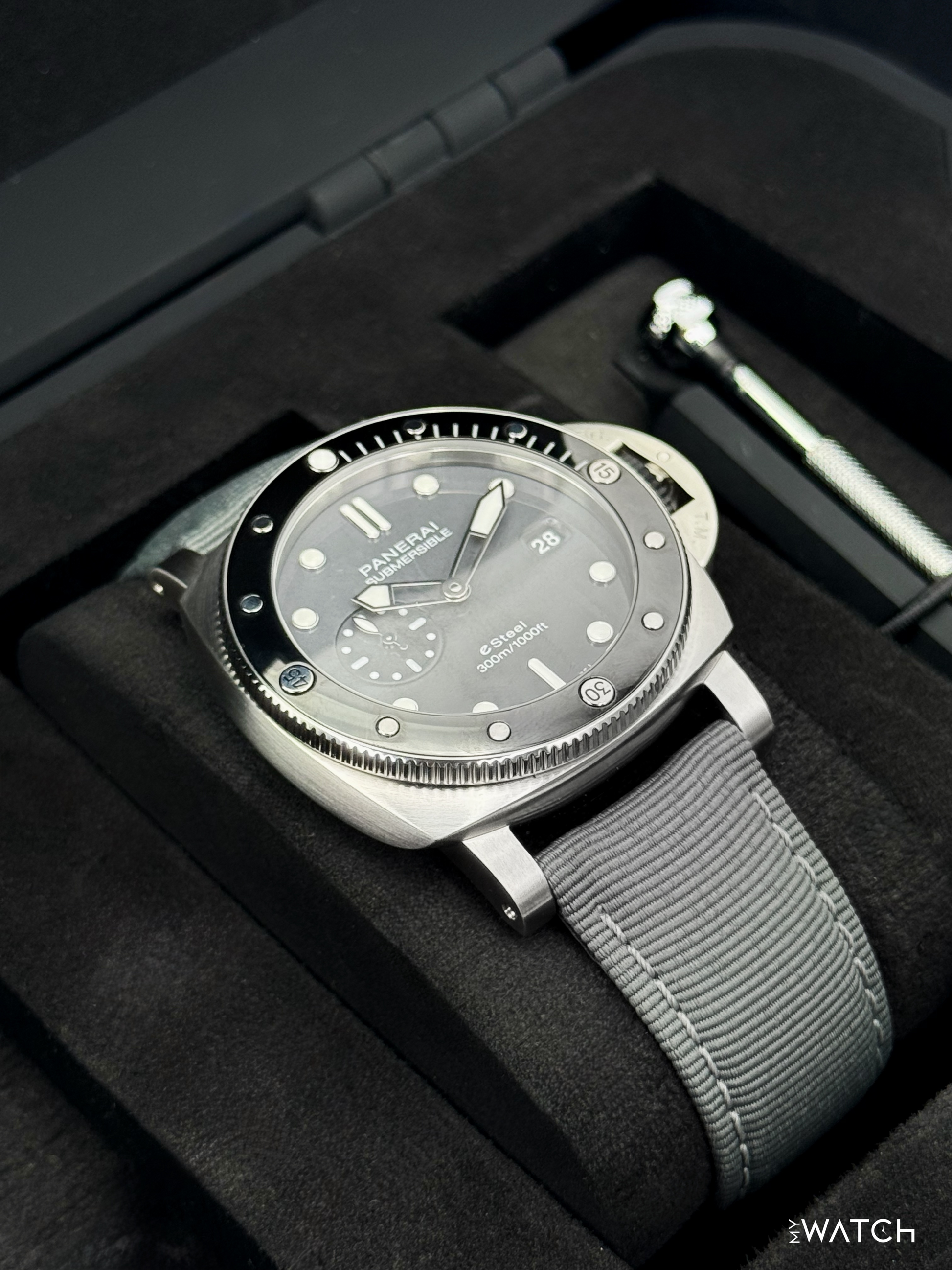 2022 Panerai Quarantaquattro 44mm PAM01288 Stainless Steel Grey Dial - MyWatchLLC