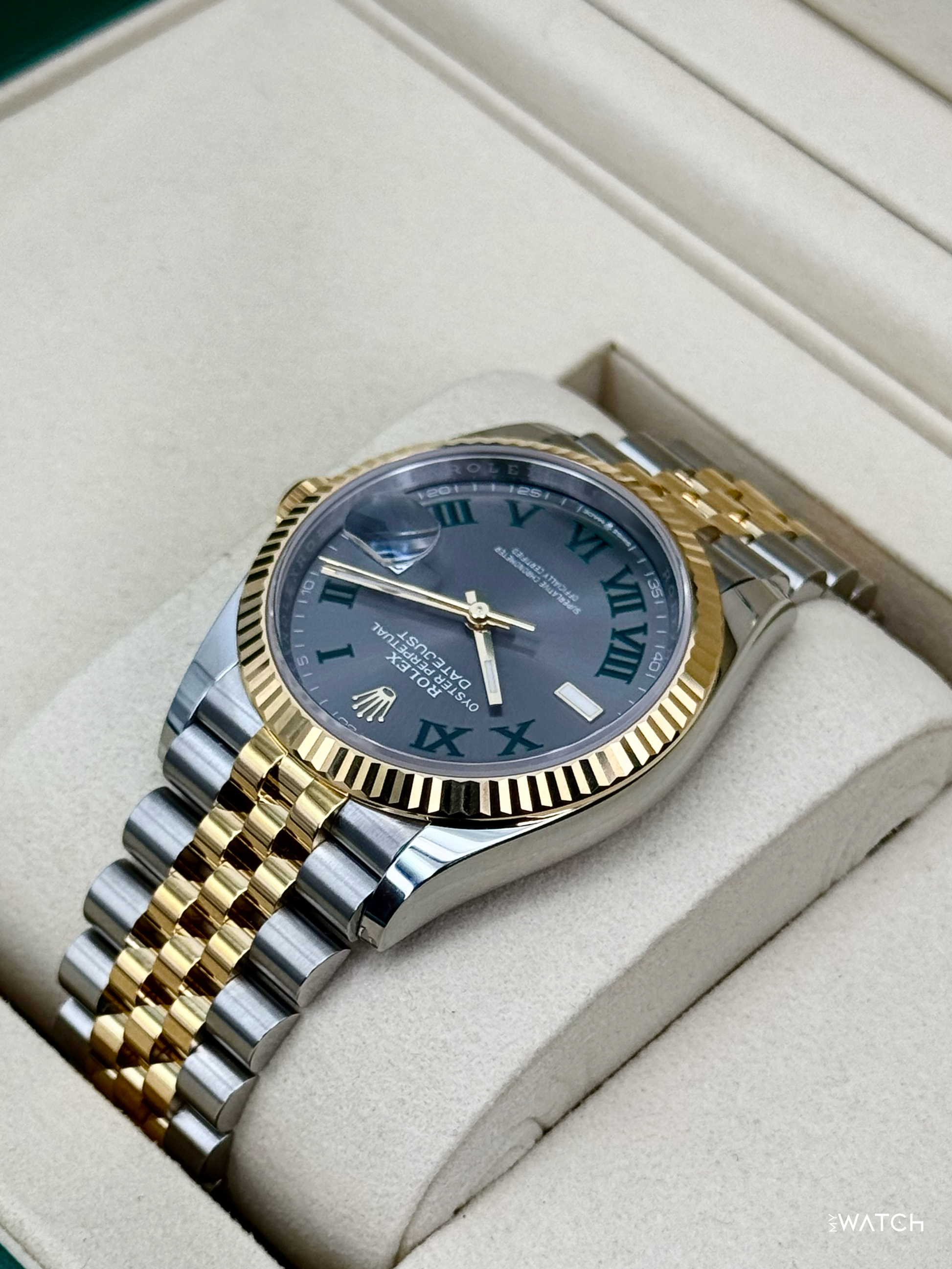 NEW 2026 Rolex Datejust 36mm 126233 Two-Tone Jubilee Wimbledon Dial - MyWatchLLC