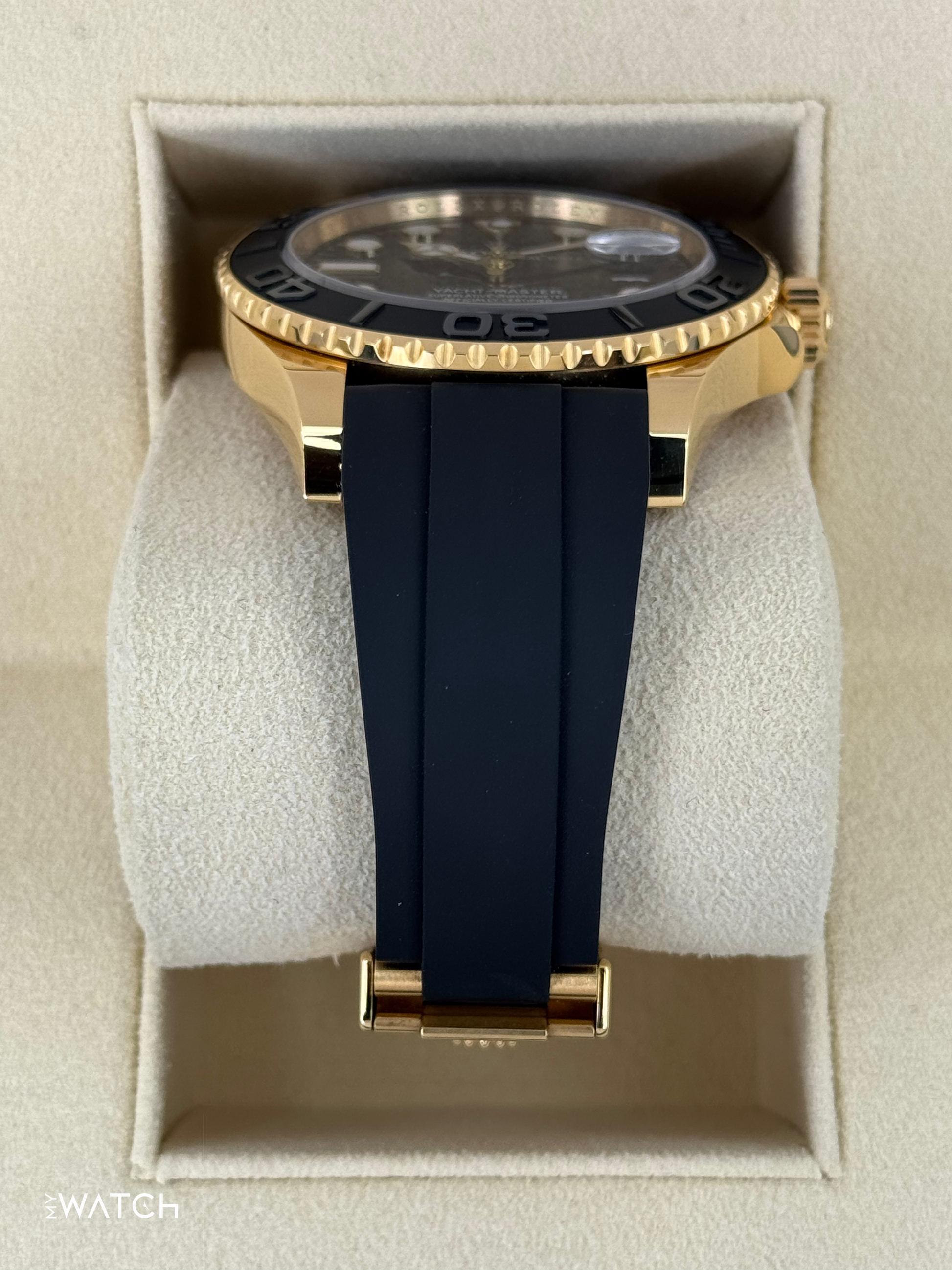 2023 Rolex Yacht-Master 42mm 226658 Gold Oysterflex Black Dial - MyWatchLLC