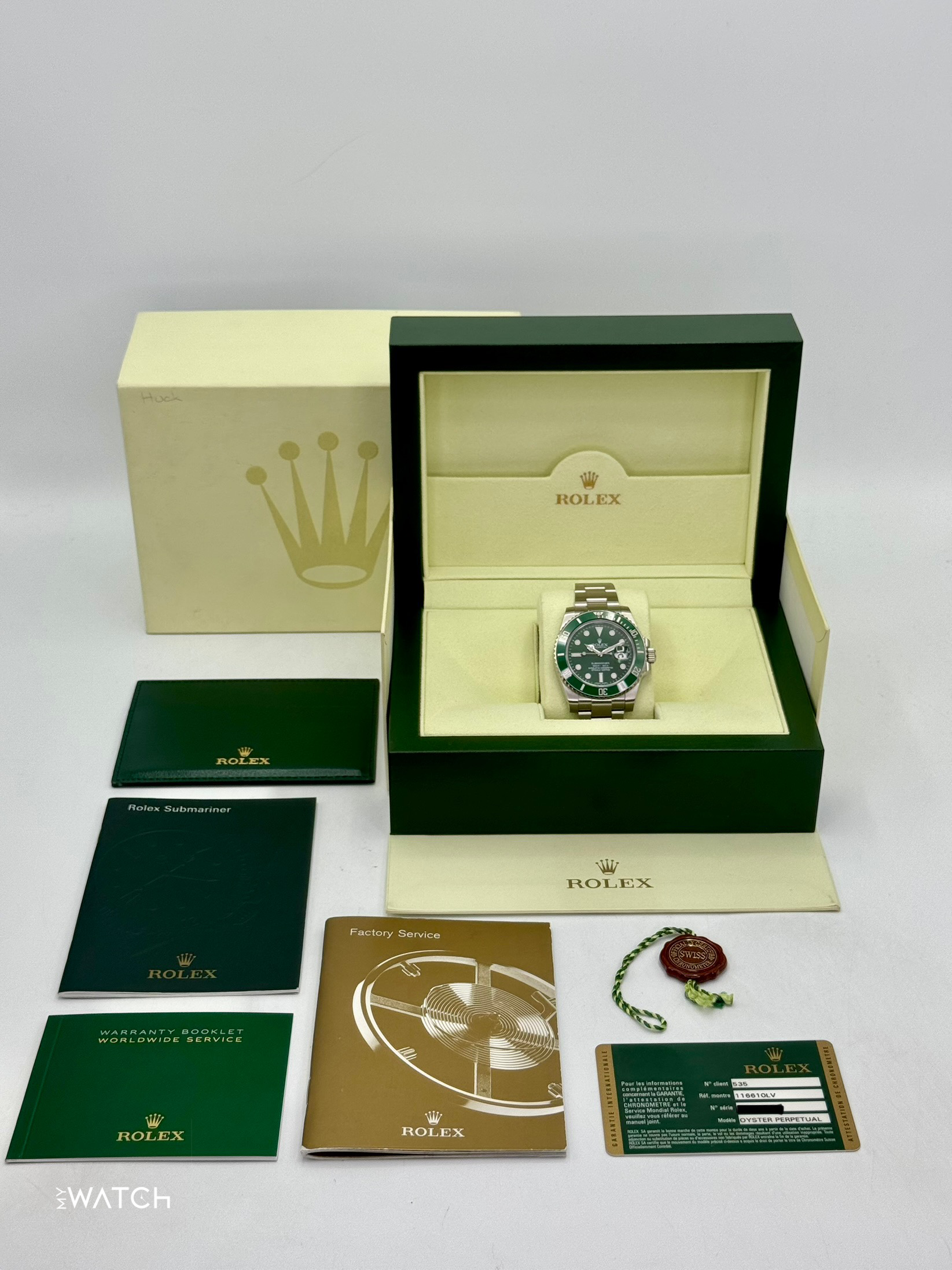 2014 Rolex Submariner "Hulk" 40mm 116610LV Green Dial - MyWatchLLC