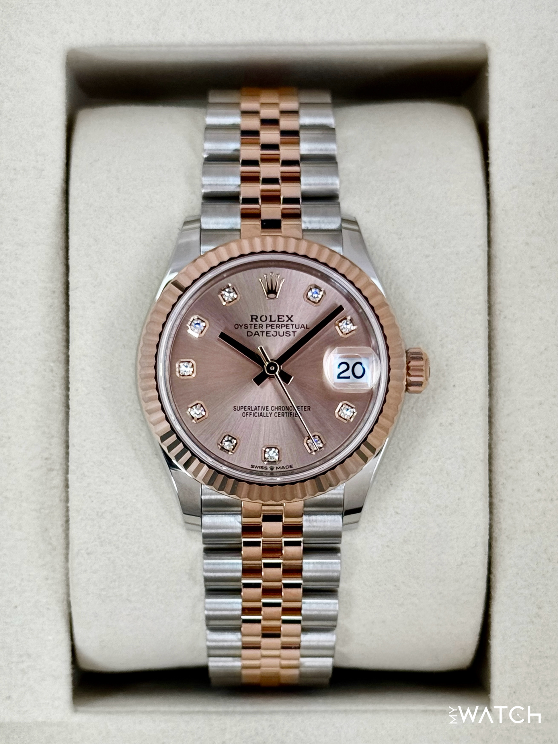 NEW 2026 Rolex Ladies Datejust 31mm 278271 Two-Tone Jubilee Pink Diamond Dial - MyWatchLLC