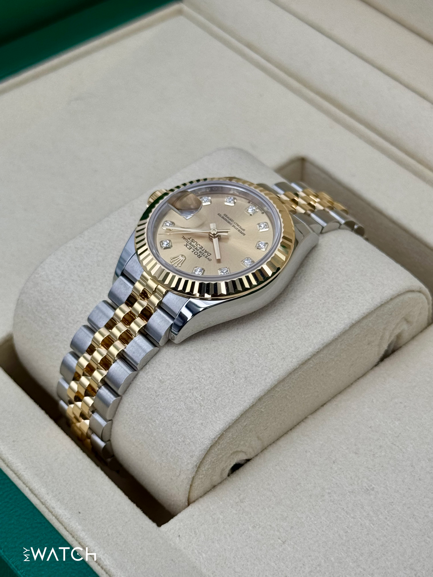 NEW 2025 Rolex Lady Datejust 28mm 279173 Jubilee Champagne Diamond Dial