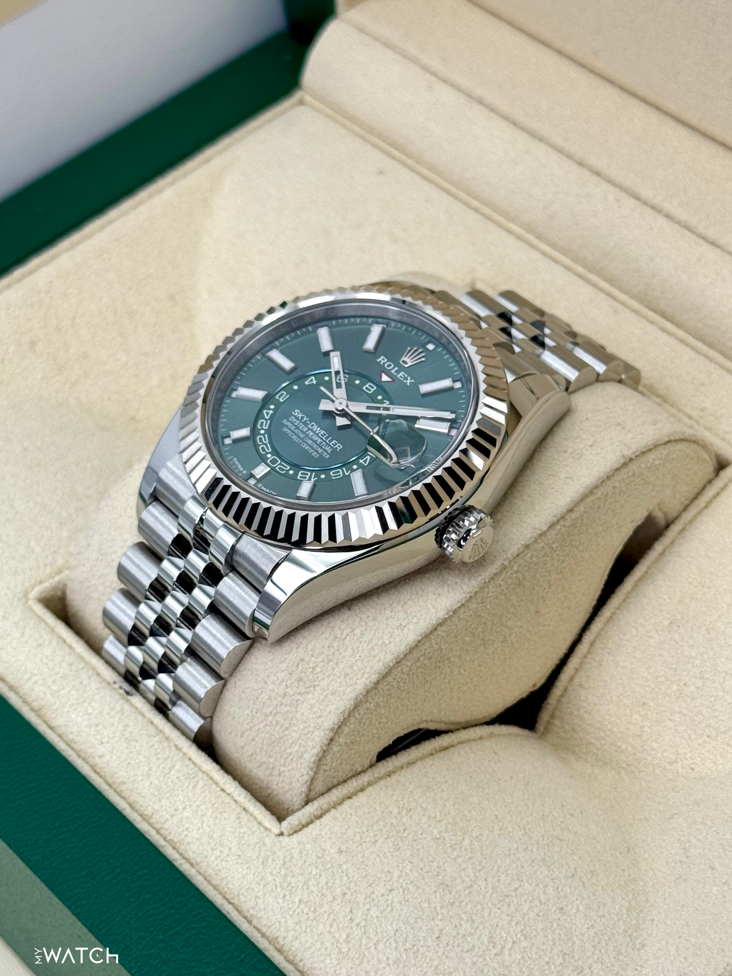 2024 Rolex Sky-Dweller 42mm 336934 Jubilee Green Dial