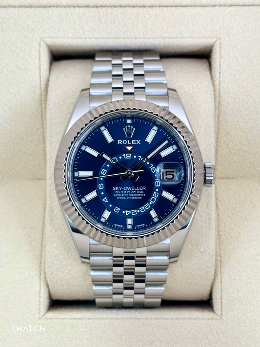 2022 Rolex Sky-Dweller 42mm 326934 Jubilee Blue Dial - MyWatchLLC