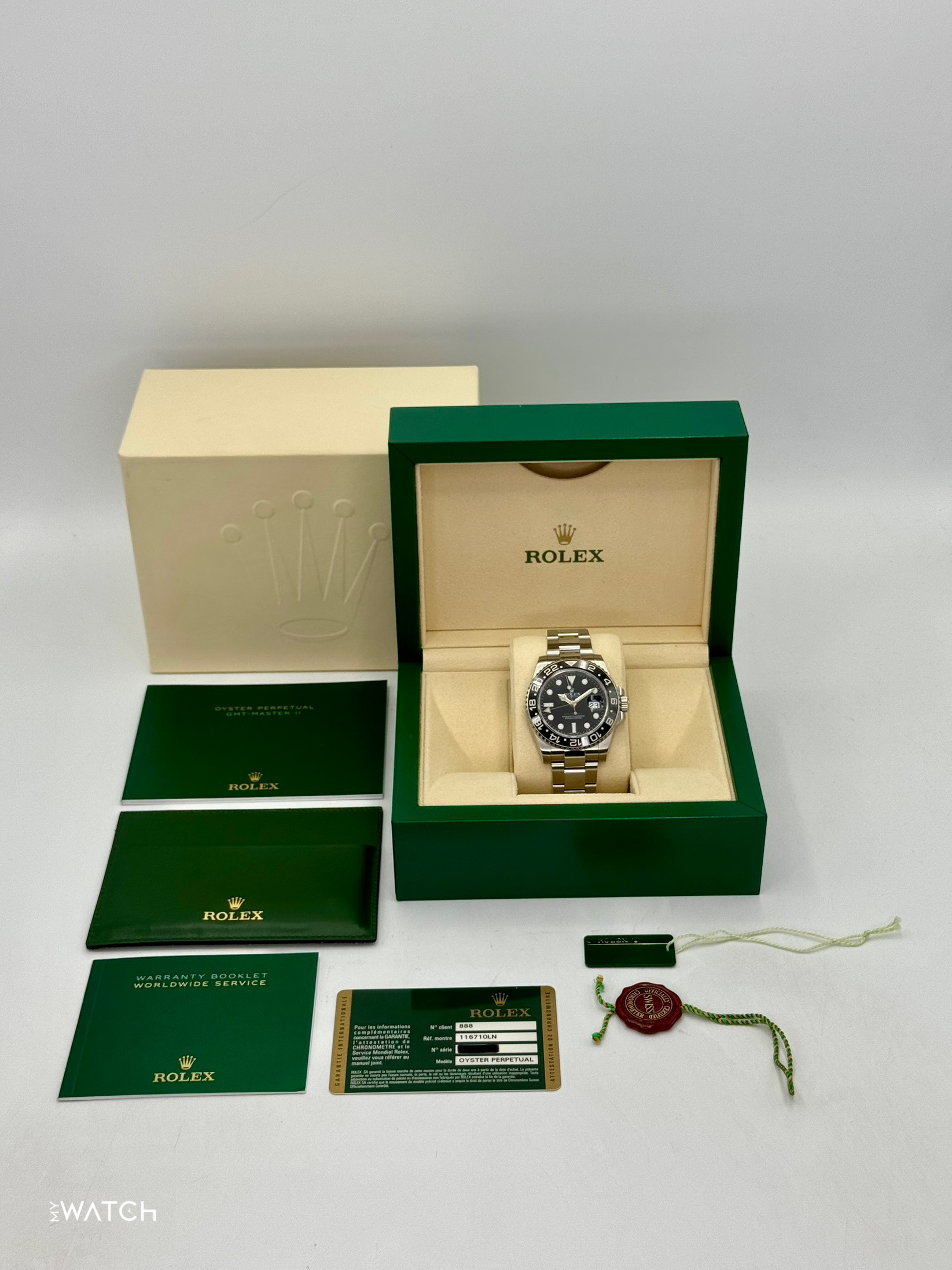 2011 Rolex GMT-Master II 40mm 116710LN Stainless Steel Black Dial - MyWatchLLC