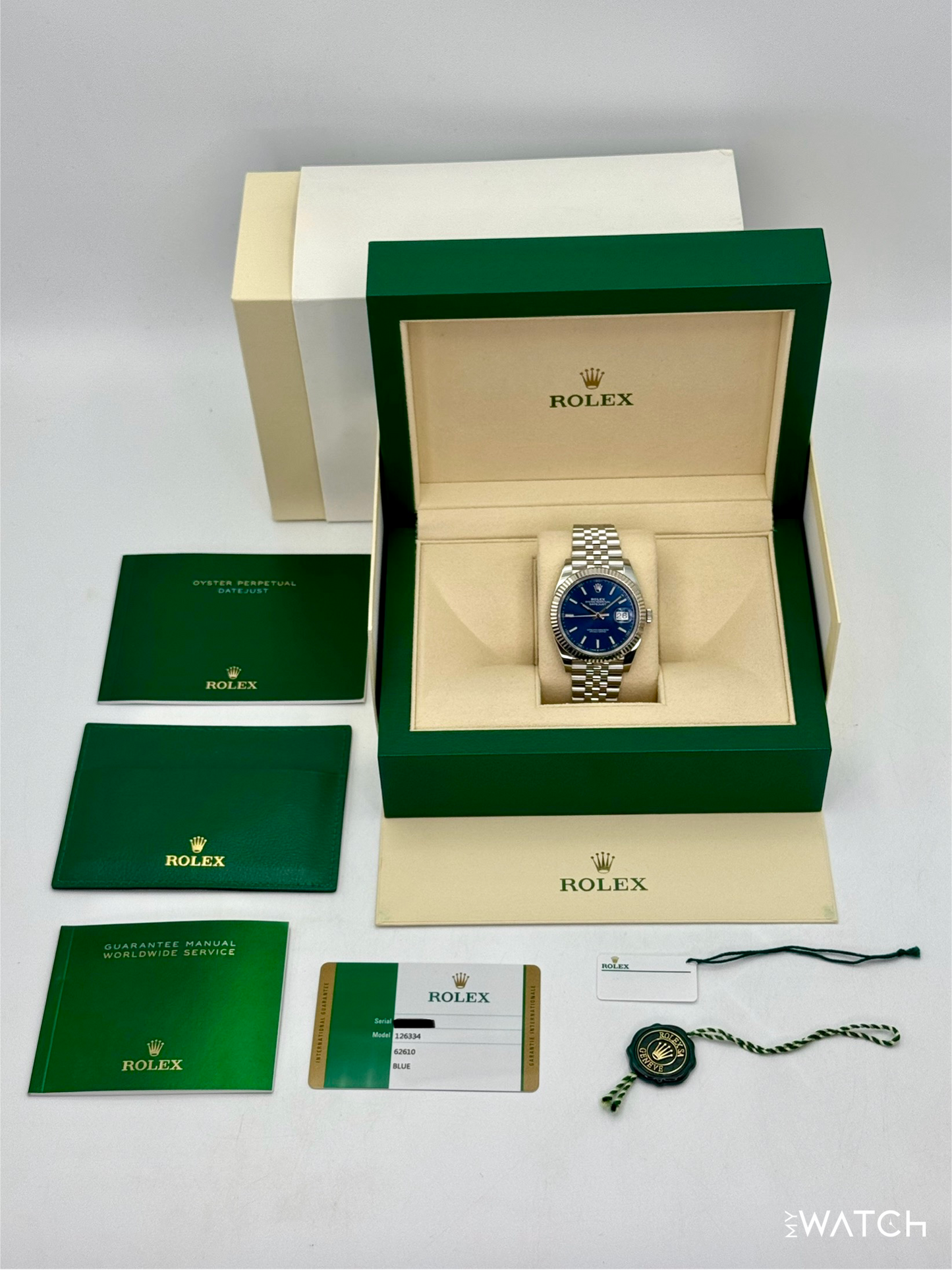 2019 Rolex Datejust 41mm 126334 Stainless Steel Jubilee Blue Dial