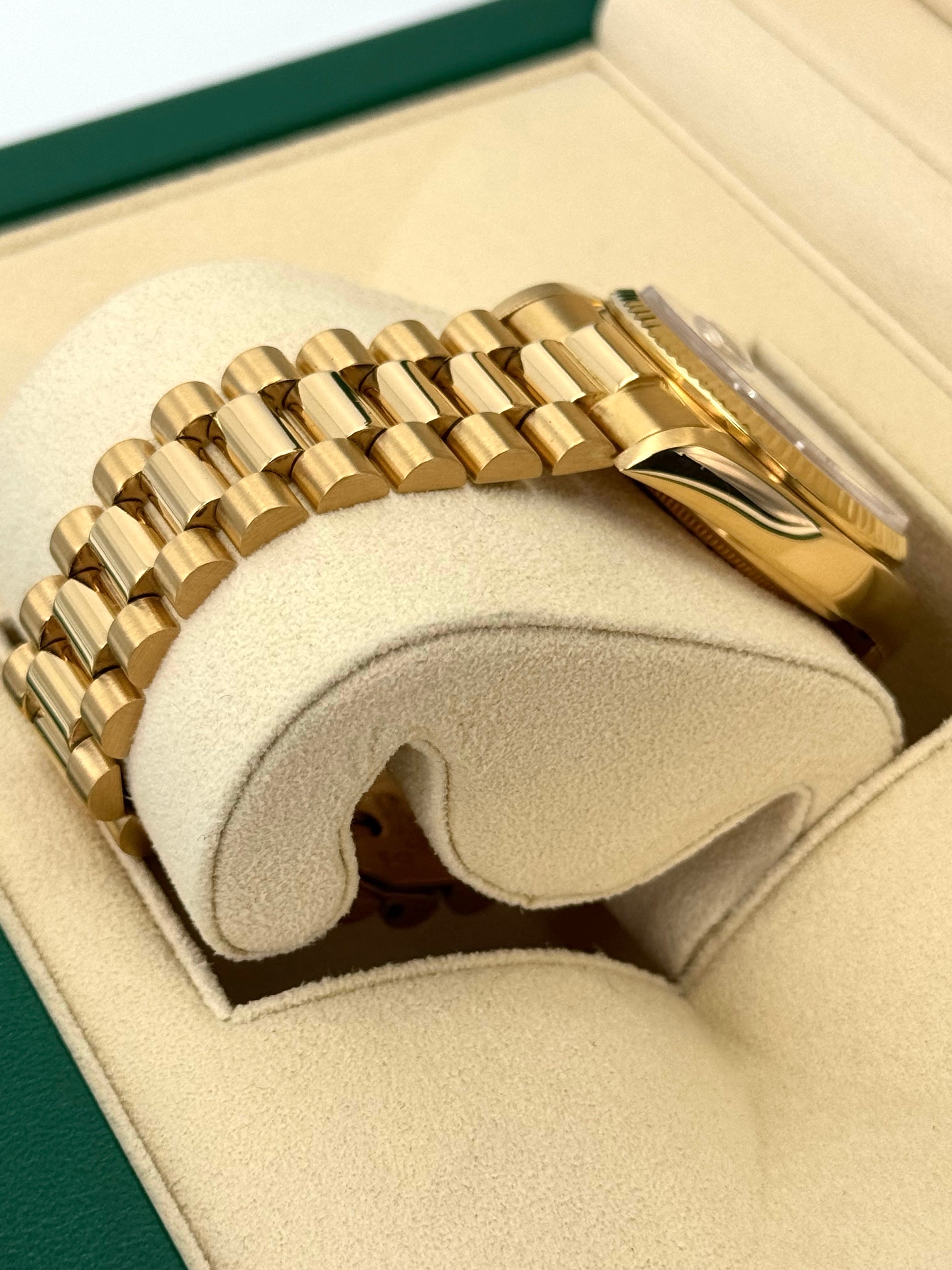 1983 Rolex Day-Date 36mm 18038 Presidential Champagne Diamond Dial - MyWatchLLC