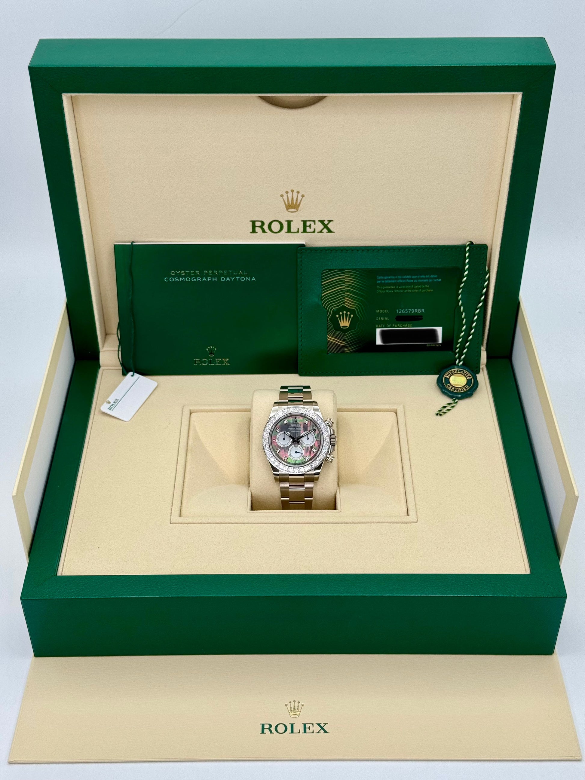 NEW 2024 Rolex Daytona 40mm 126579RBR Mother of Pearl Diamond Dial - MyWatchLLC