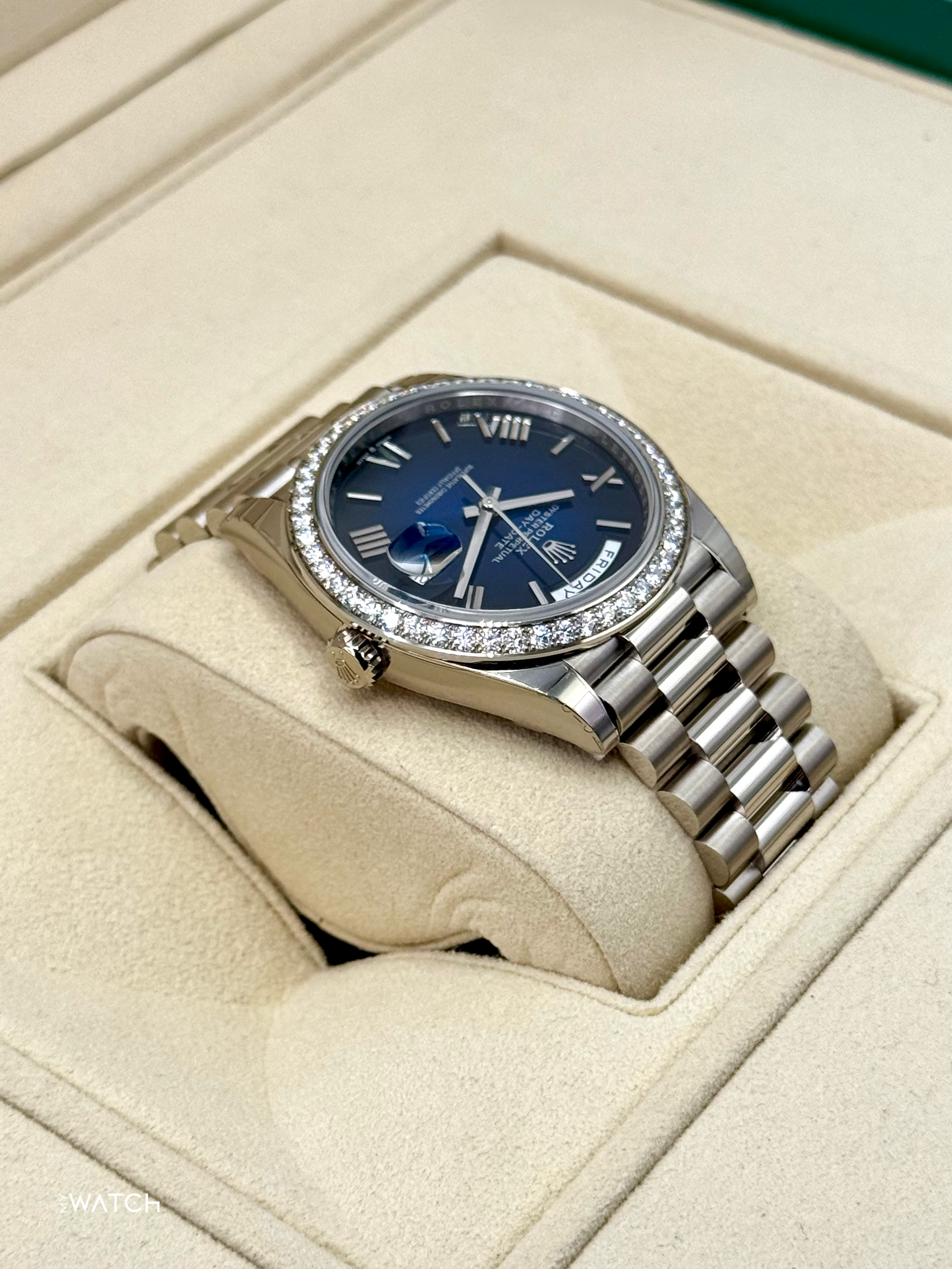 NEW 2025 Rolex Day-Date 40mm 228349RBR Presidential Blue Ombre Dial - MyWatchLLC