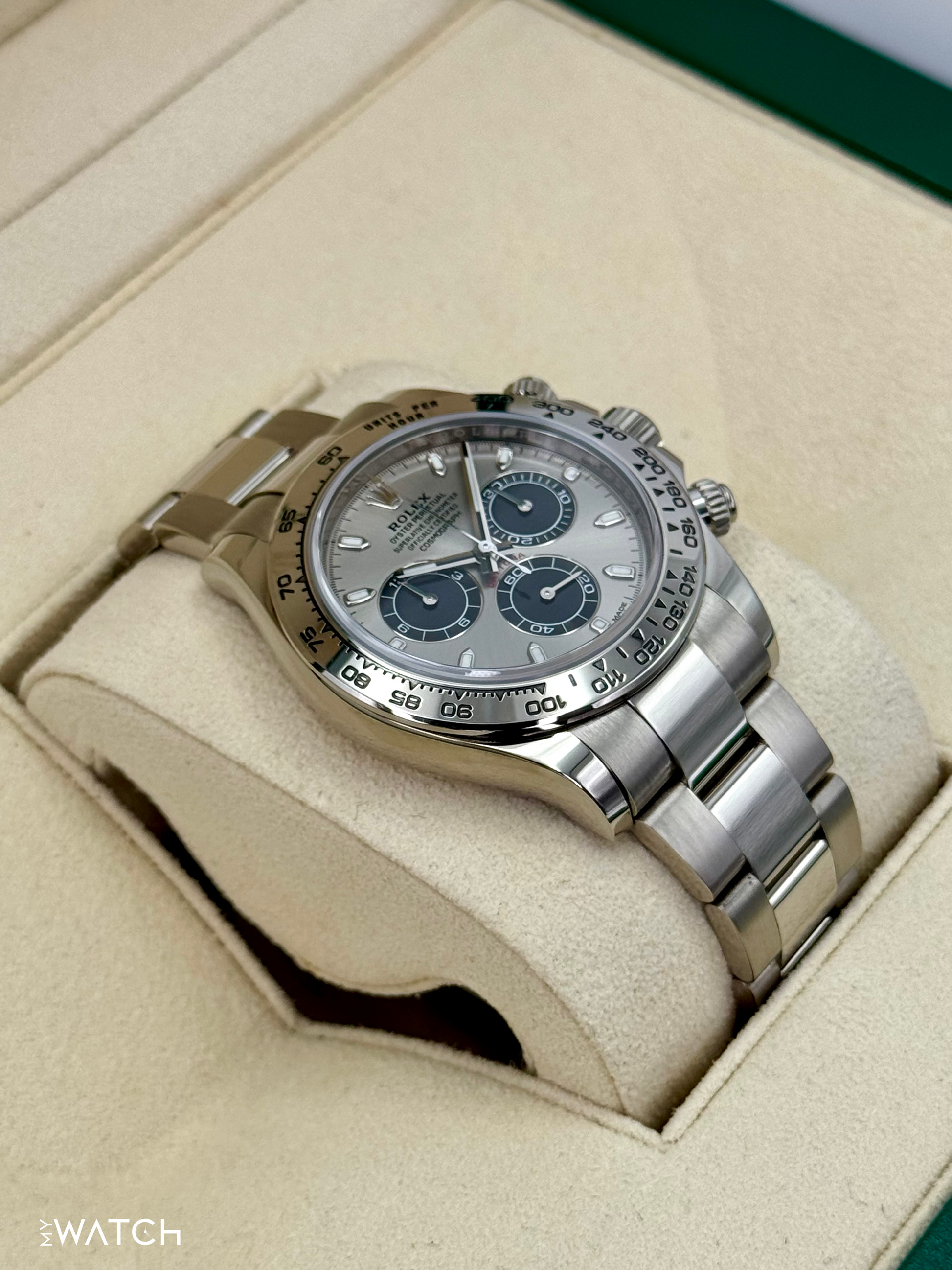 2019 Rolex Daytona 40mm 116509 White Gold Silver Ghost Dial - MyWatchLLC