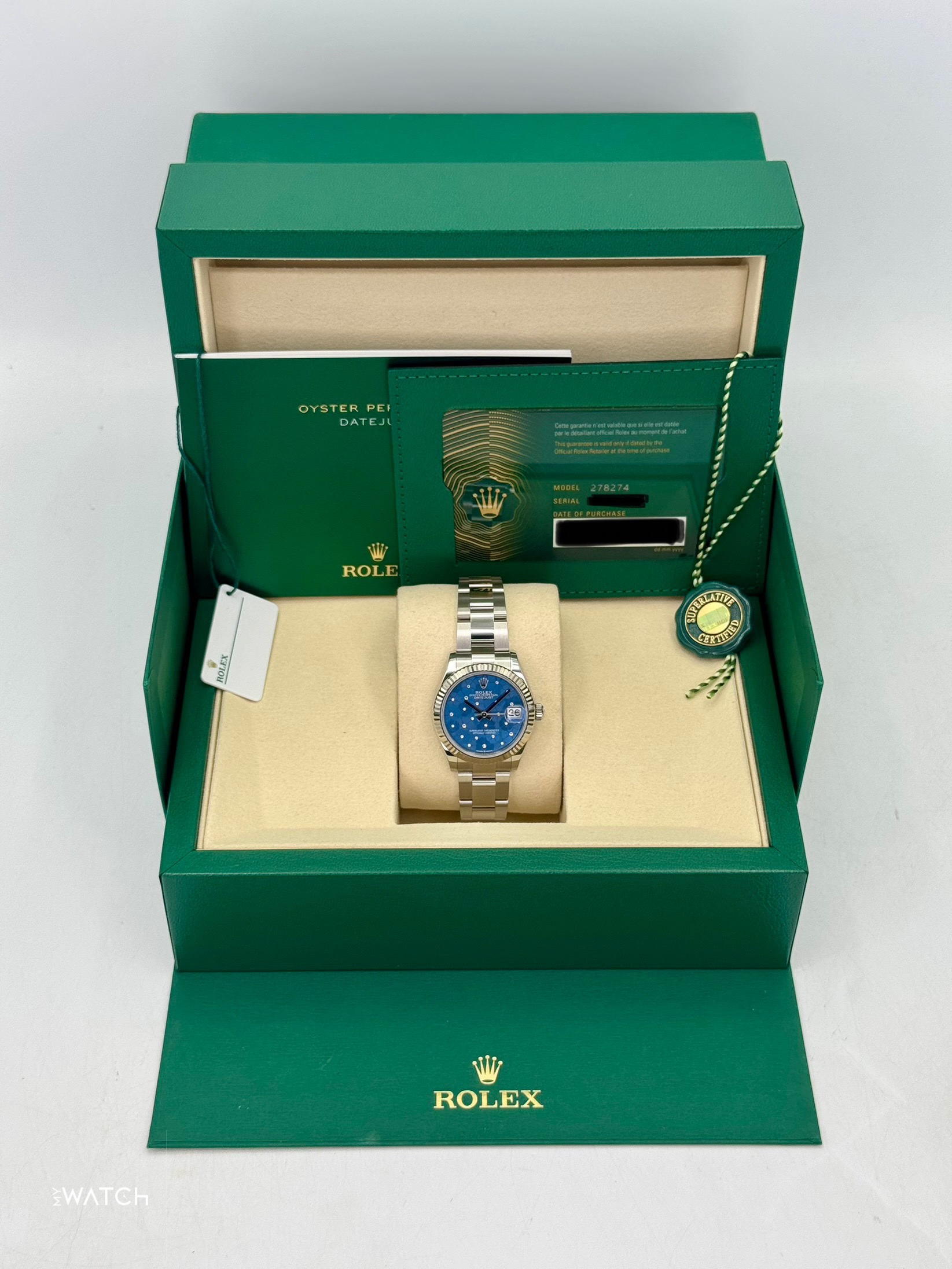 2025 Rolex Lady Datejust 31mm 278274 Stainless Steel Oyster Floral Dial - MyWatchLLC