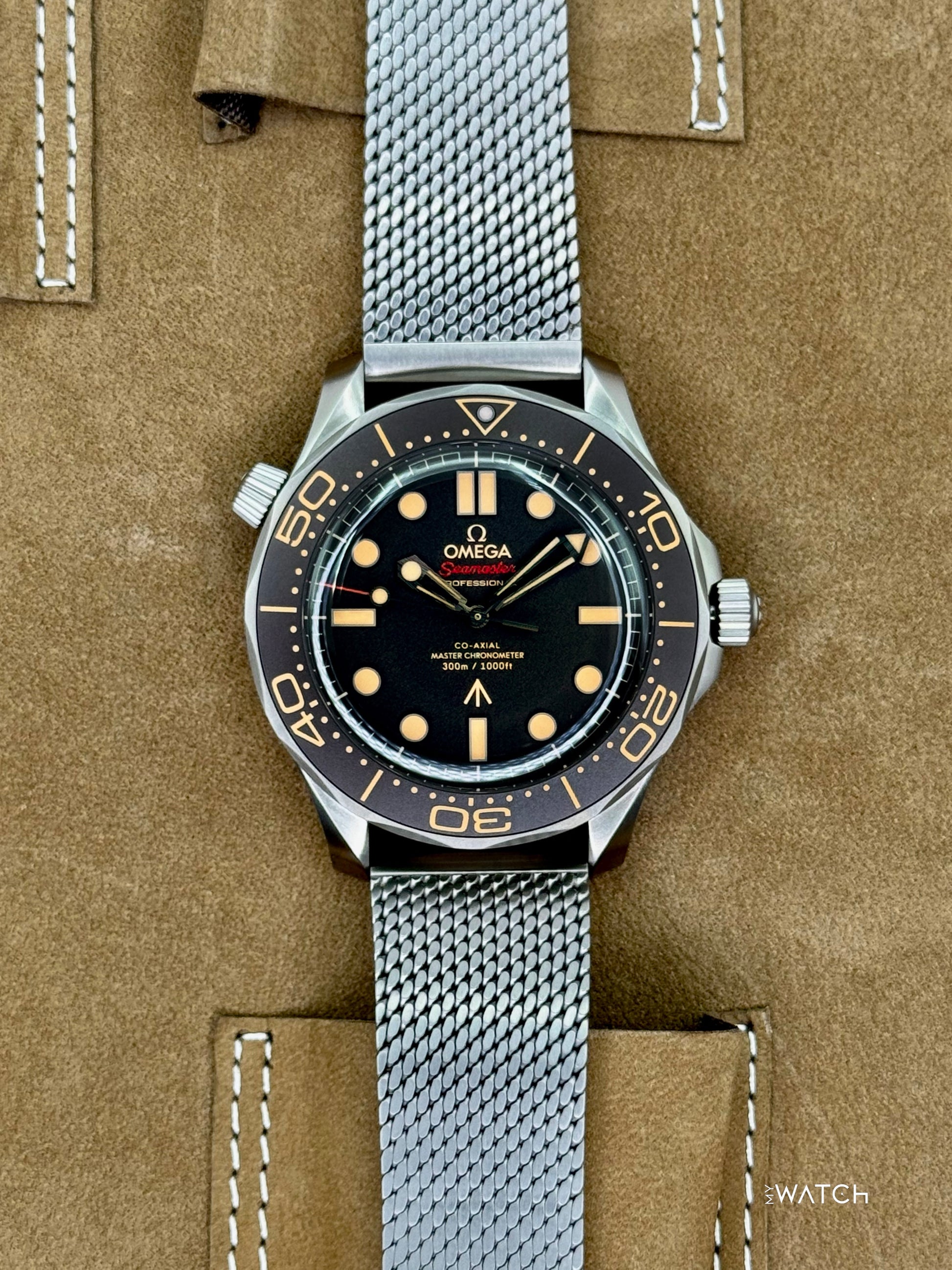 New 2025 Omega Seamaster Diver 300M 007 42mm Titanium Brown Dial - MyWatchLLC