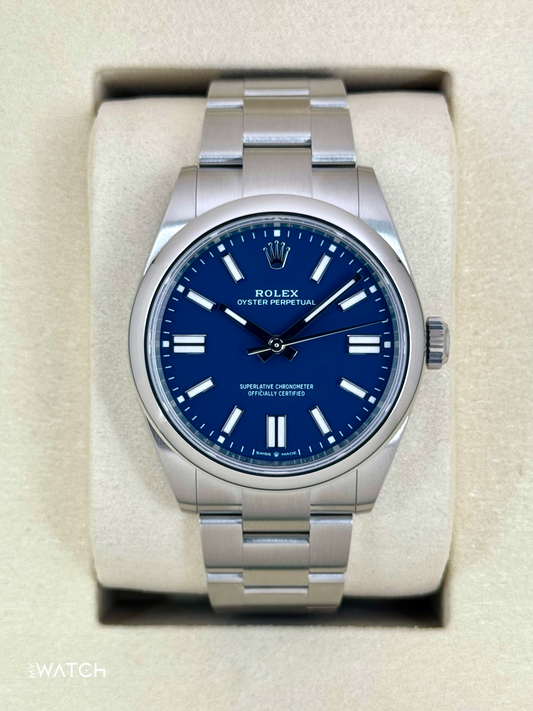 NEW 2025 Rolex Oyster Perpetual 41mm 134300 Med Blue Dial - MyWatchLLC