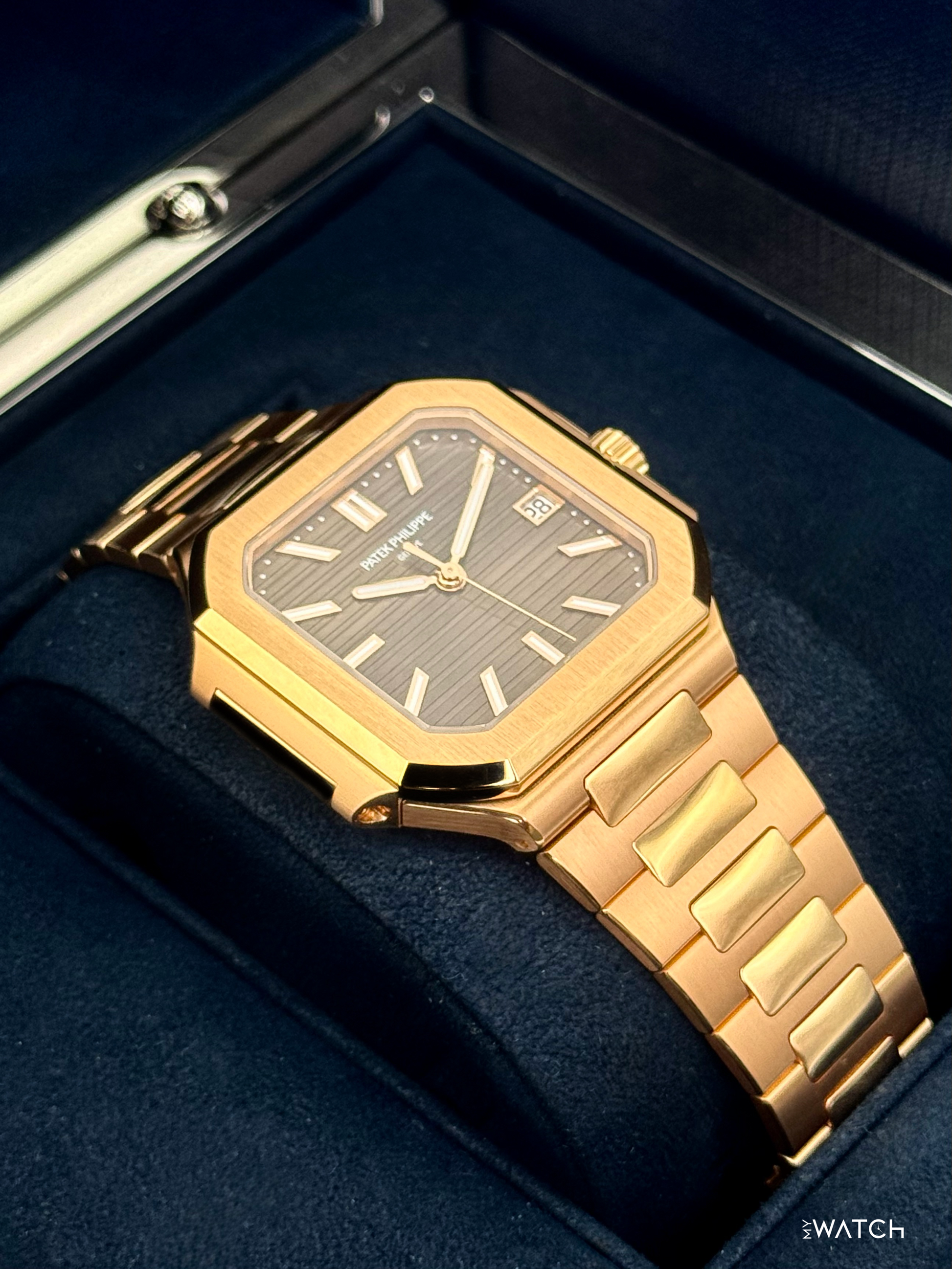 2025 Patek Philippe Cubitus 40mm 7128 Rose Gold Sunburst Brown Dial - MyWatchLLC