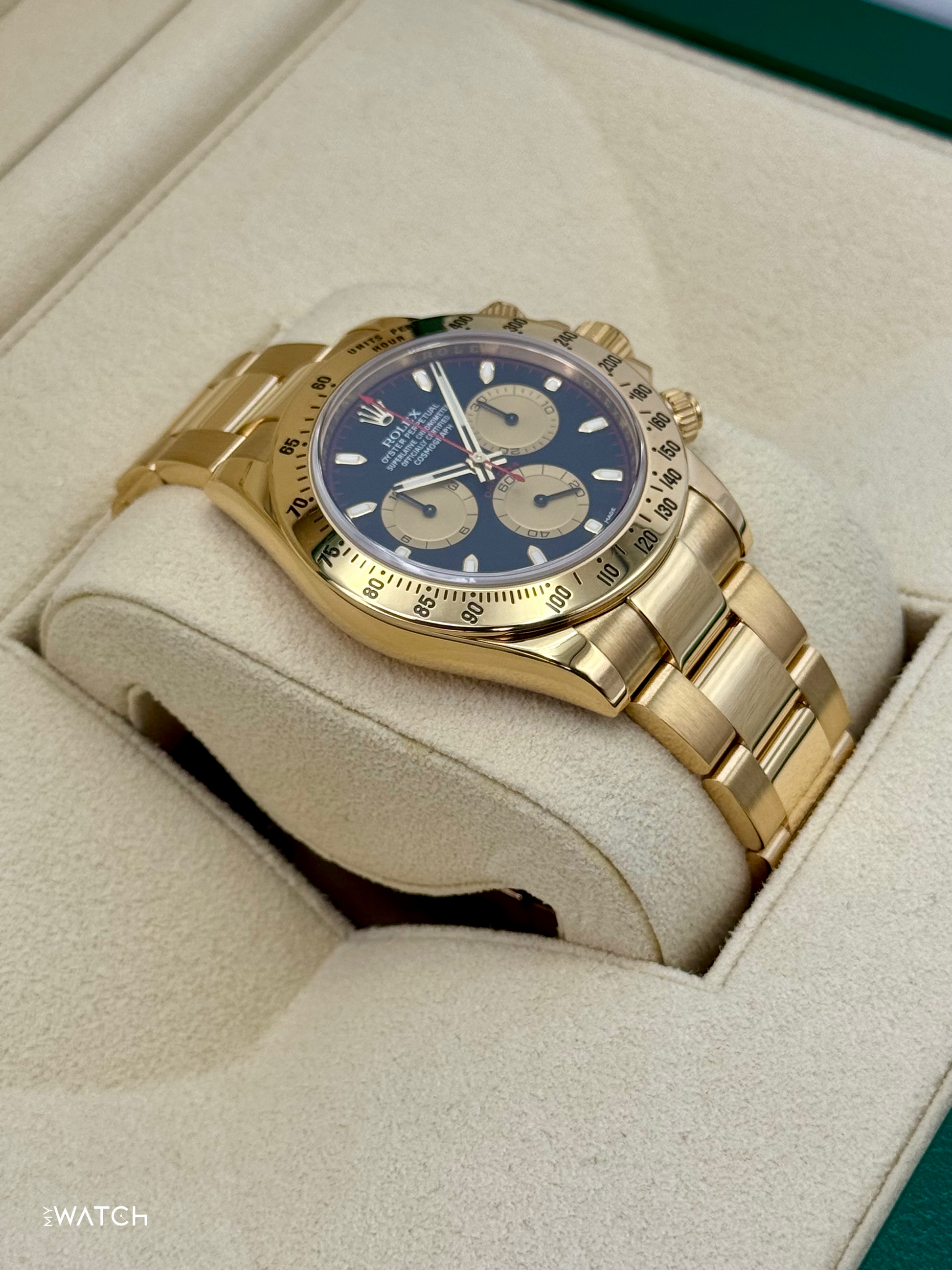 2015 Rolex Daytona "Paul Newman" 40mm 116528 Yellow Gold Black Dial - MyWatchLLC