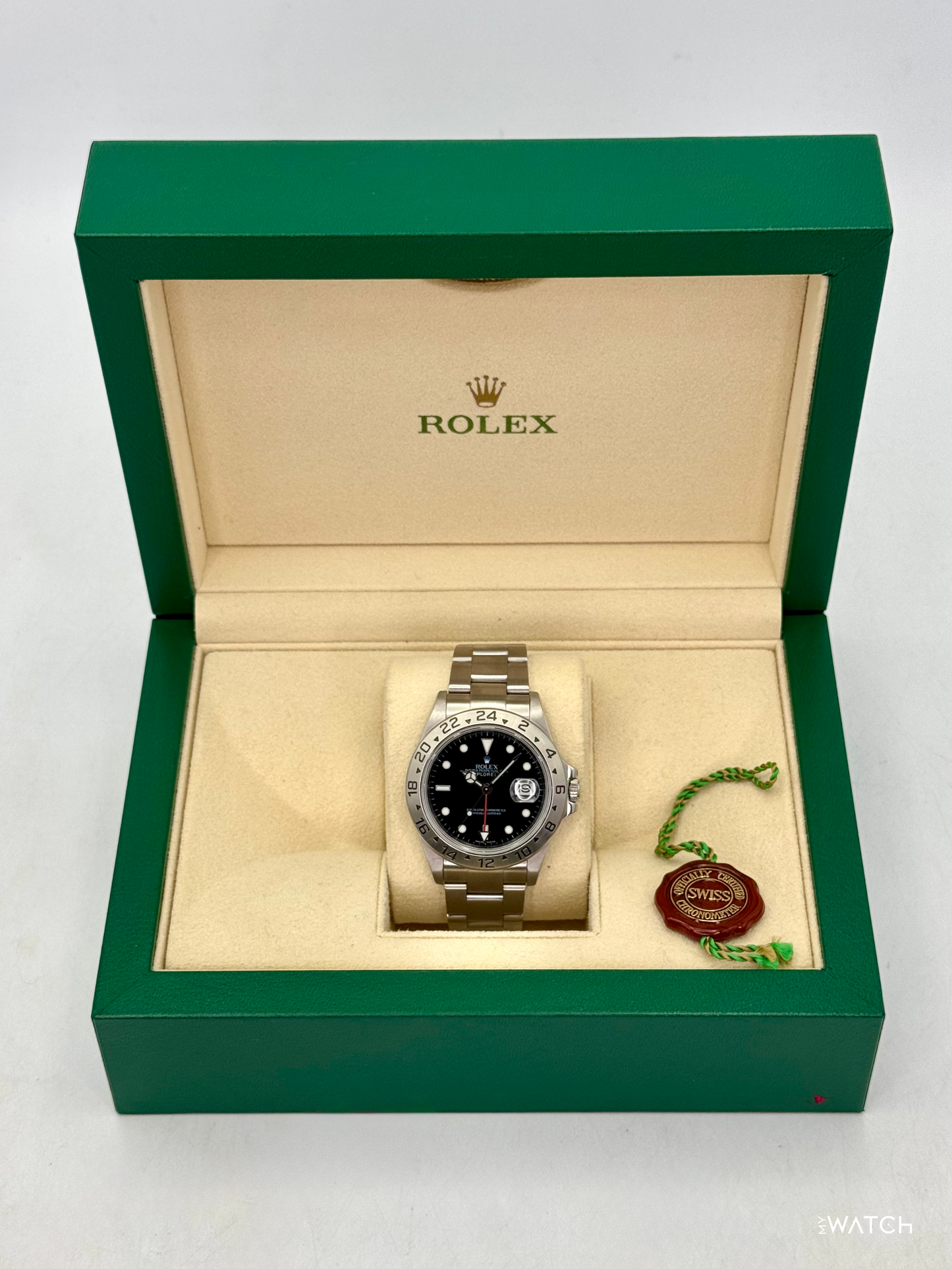 Rolex Explorer II 40mm 16570 Stainless Steel Black Dial - MyWatchLLC