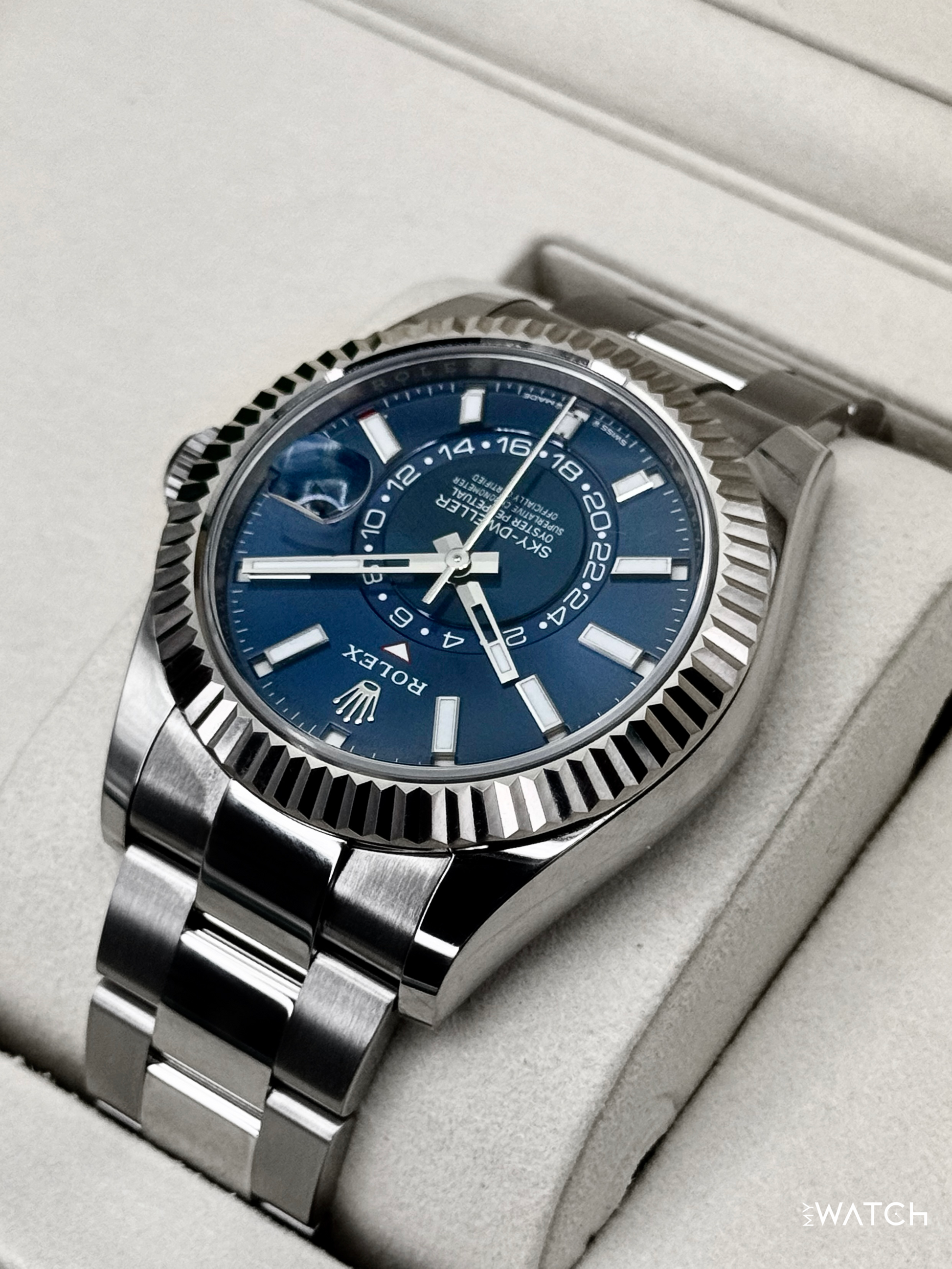 2026 Rolex Sky-Dweller 42mm 336934 Oyster Blue Dial - MyWatchLLC