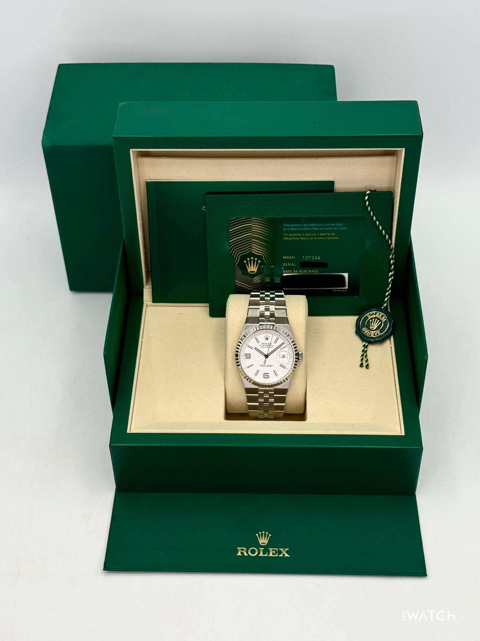 2025 Rolex Land-Dweller 40mm 127334 Stainless Steel Jubilee White Dial - MyWatchLLC