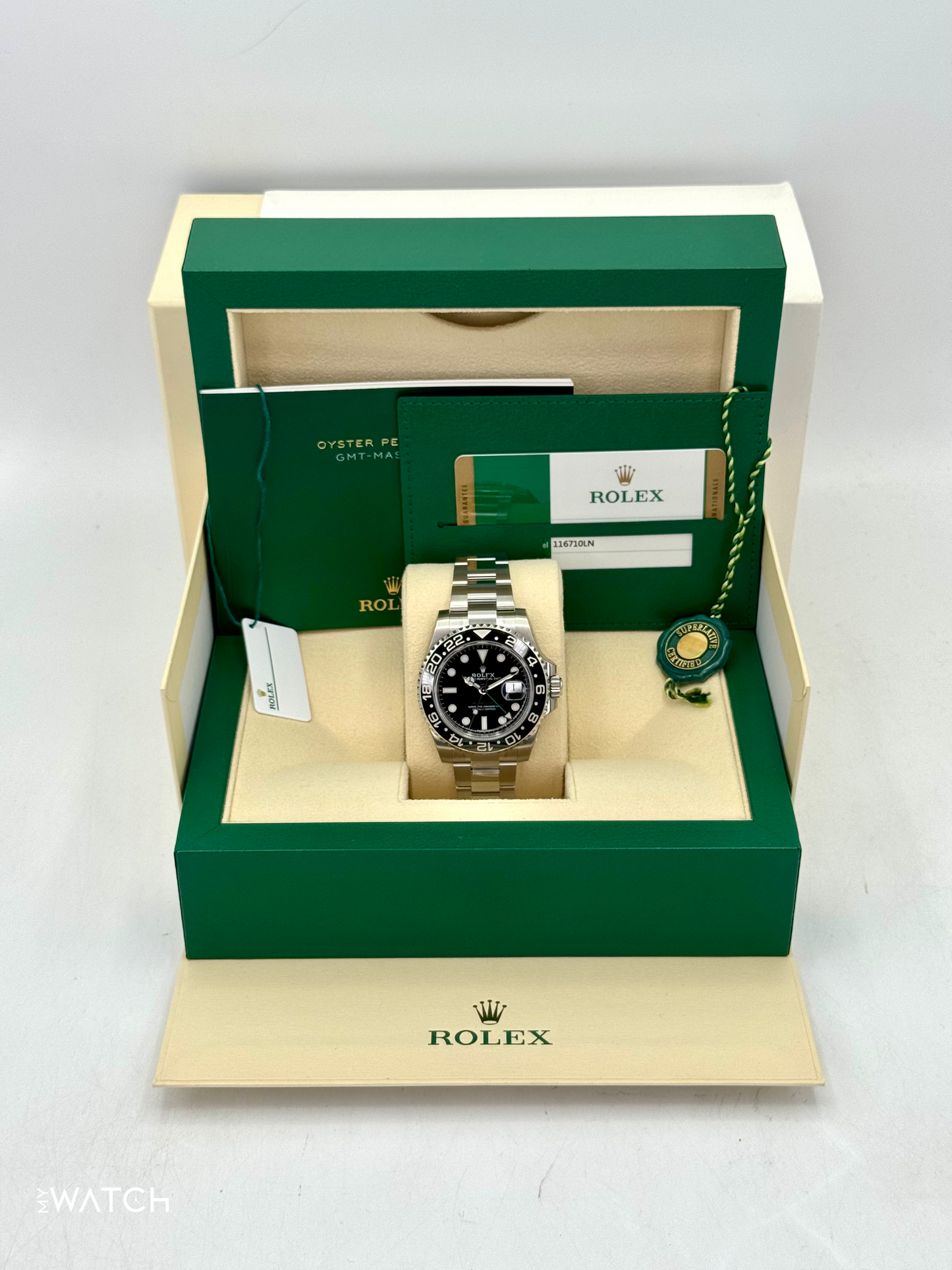 2017 Rolex GMT-Master II 40mm 116710LN Stainless Steel Black Dial (STICKERED)