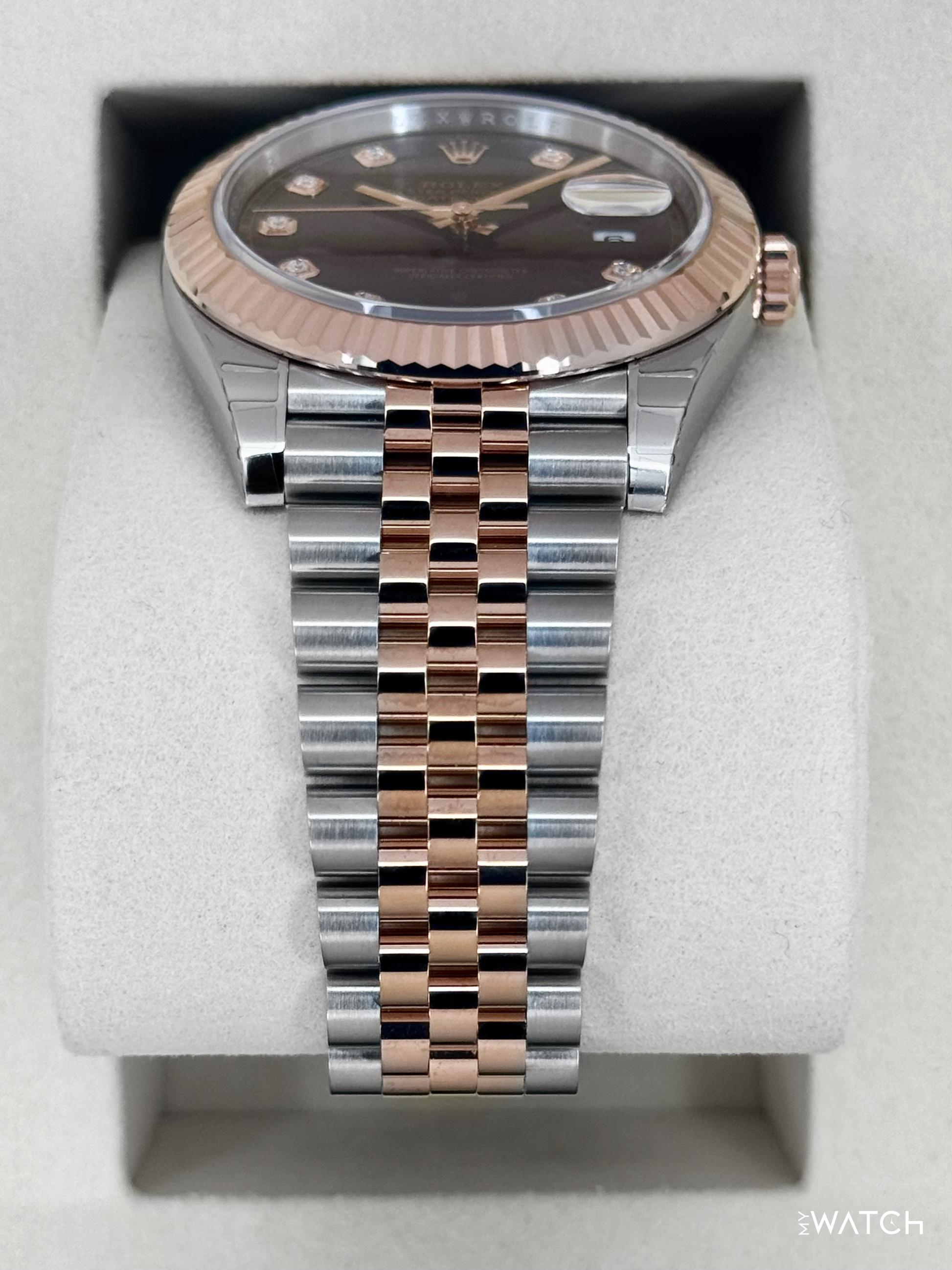 NEW 2025 Rolex Datejust 41mm 126331 Two-Tone Chocolate Diamond Dial (STICKERED) - MyWatchLLC