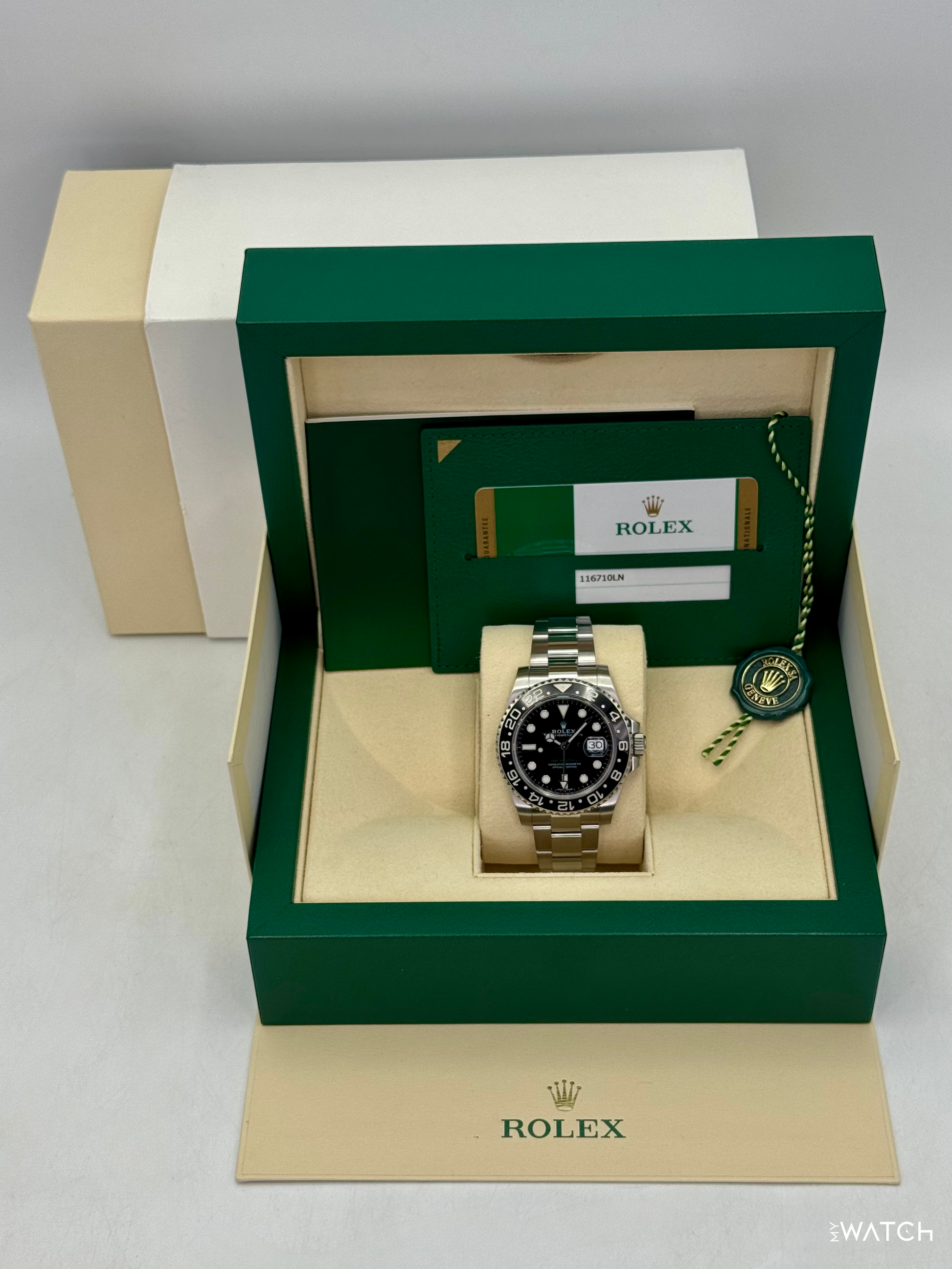 2019 Rolex GMT-Master II 40mm 116710LN Stainless Steel Black Dial - MyWatchLLC