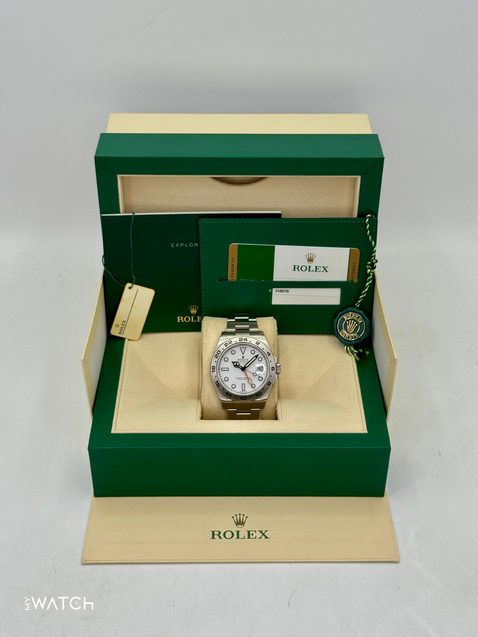 2016 Rolex Explorer II 42mm 216570 Polar White Dial - MyWatchLLC