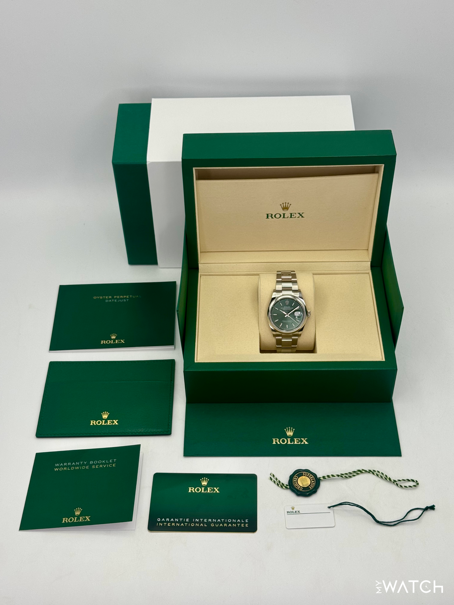 NEW 2025 Rolex Datejust 36mm 126200 Oyster Mint Green Dial